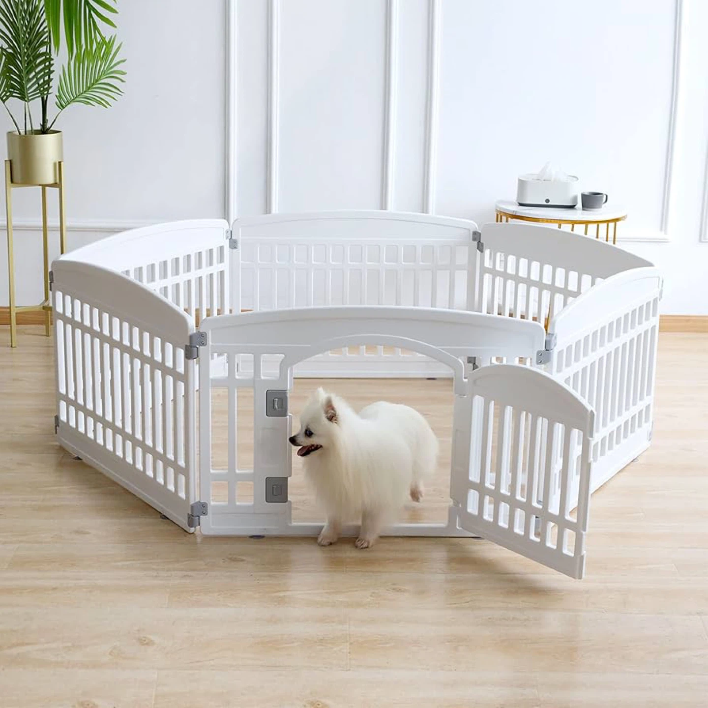 Gupamiga 6 Panel Pet Playpen - White - photo 2