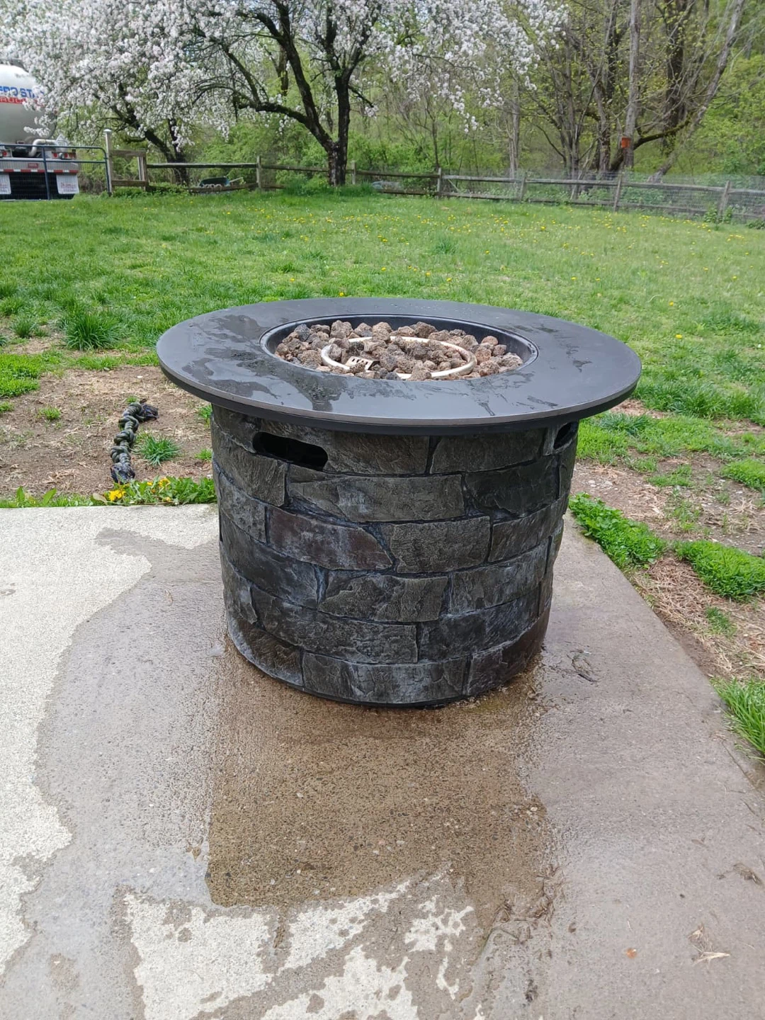 Stone-look Propane Fire Pit - photo 2