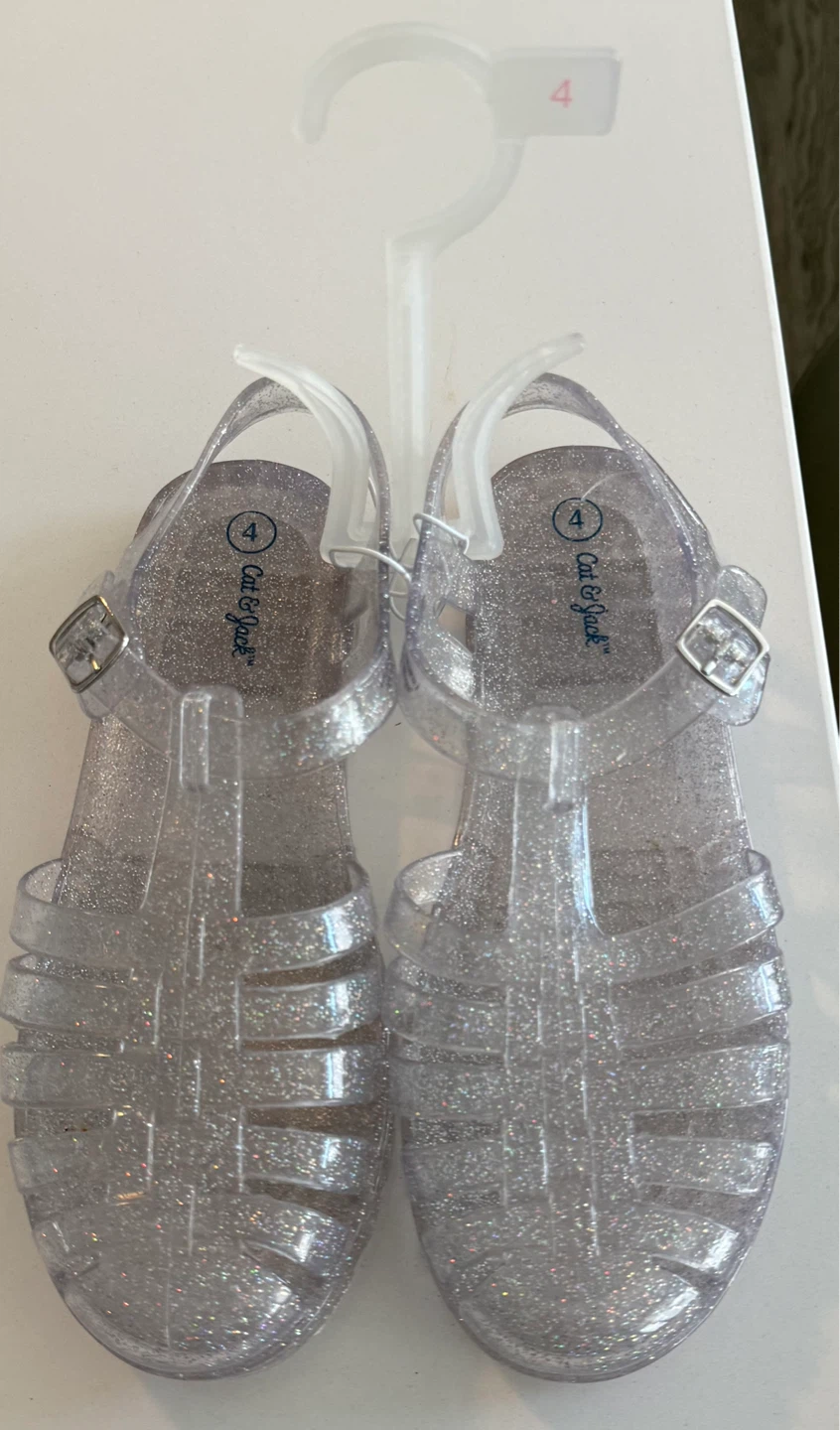 Women’s Cat & Jack Glitter Jelly Sandals Size 4 - photo 2