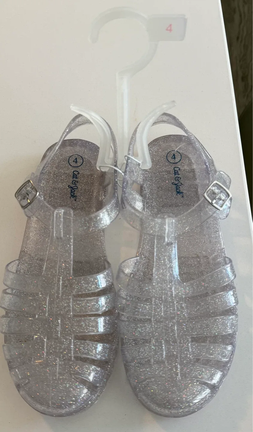 Women’s Cat & Jack Glitter Jelly Sandals Size 4 - photo 2