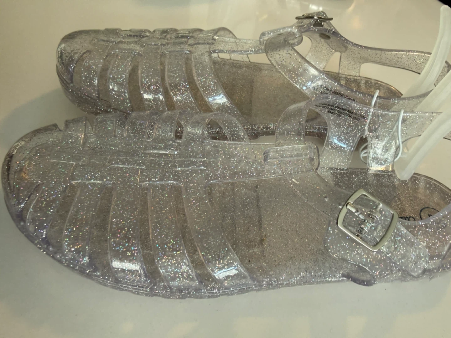 Women’s Cat & Jack Glitter Jelly Sandals Size 4 - photo 4