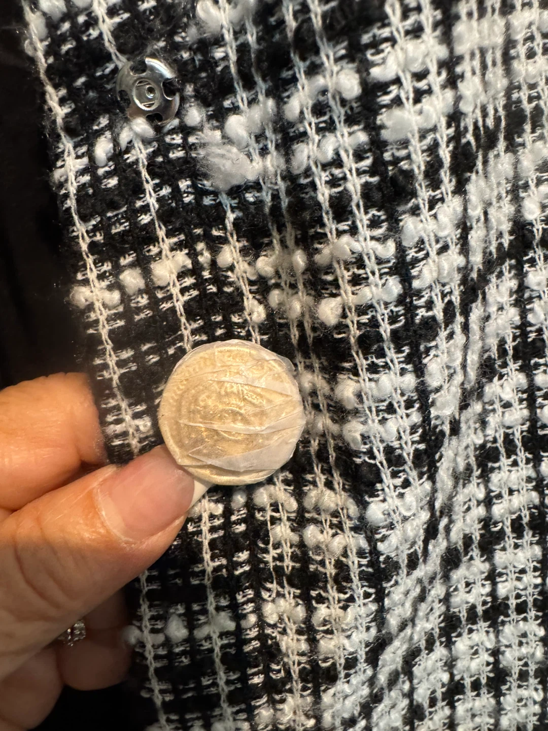 NY & Company Black and White Tweed Blazer - Size Small - photo 4