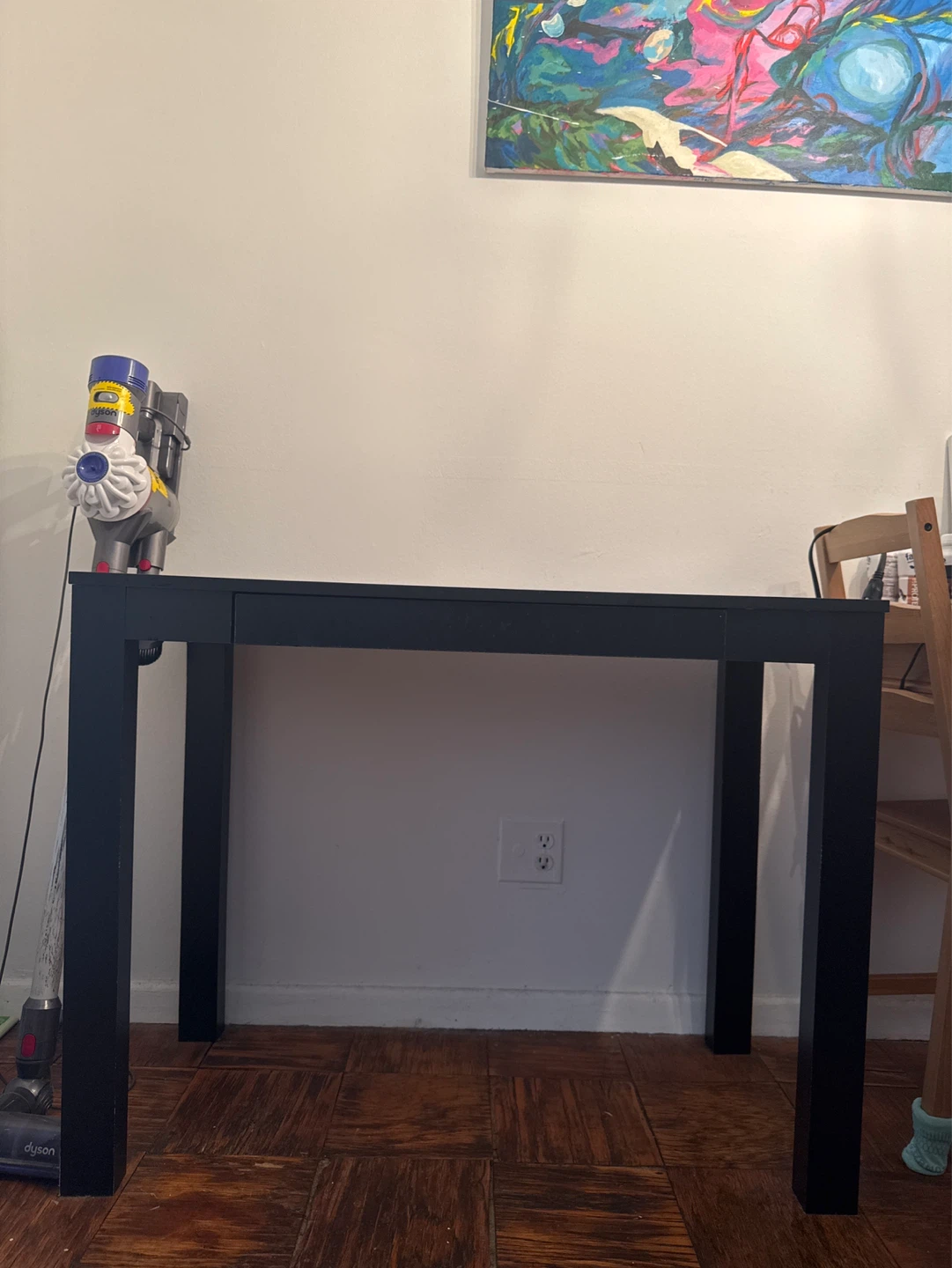 Black Console Table with Drawer