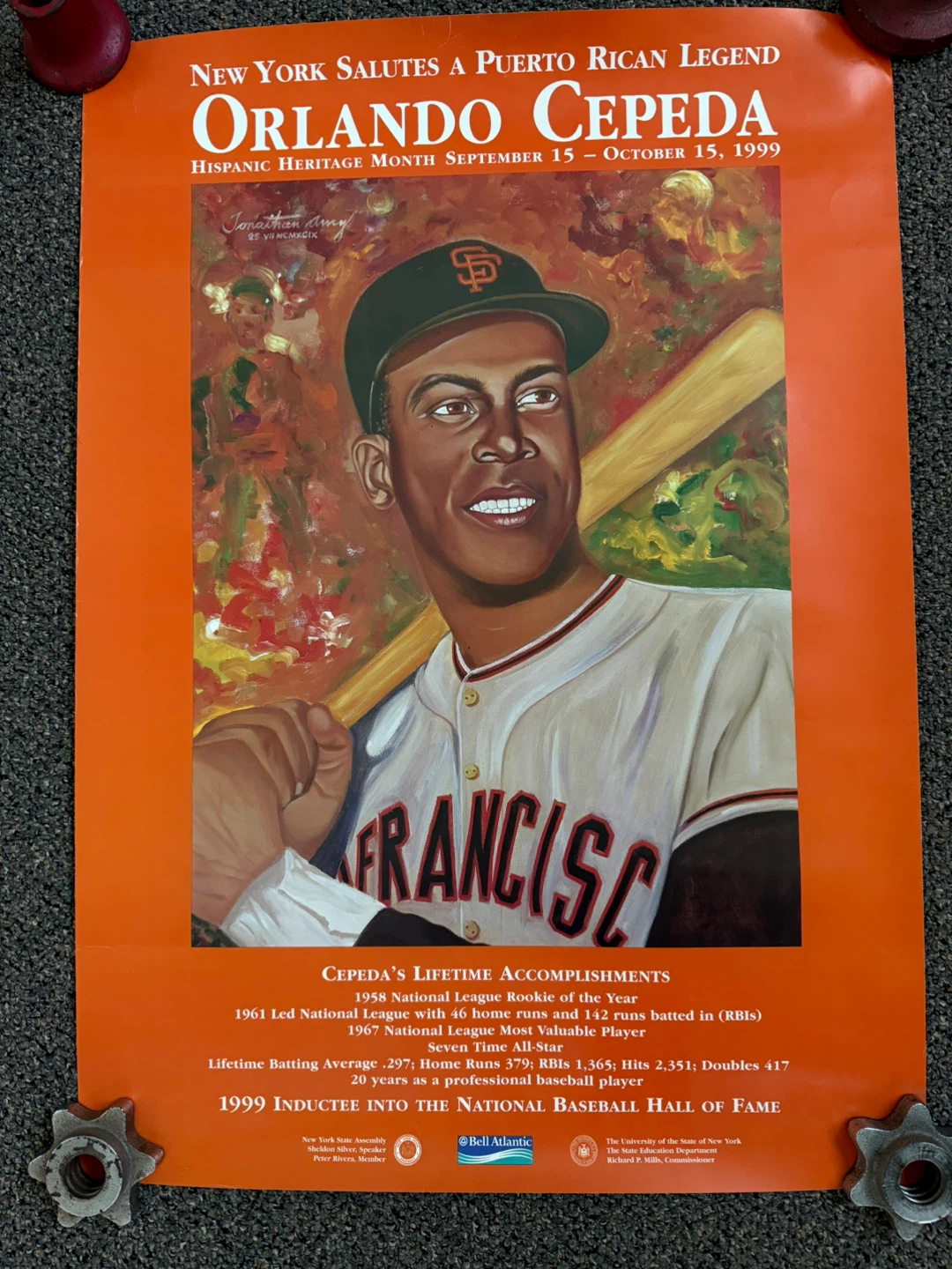 Orlando Cepeda "New York Salutes a Puerto Rican Legend" Poster