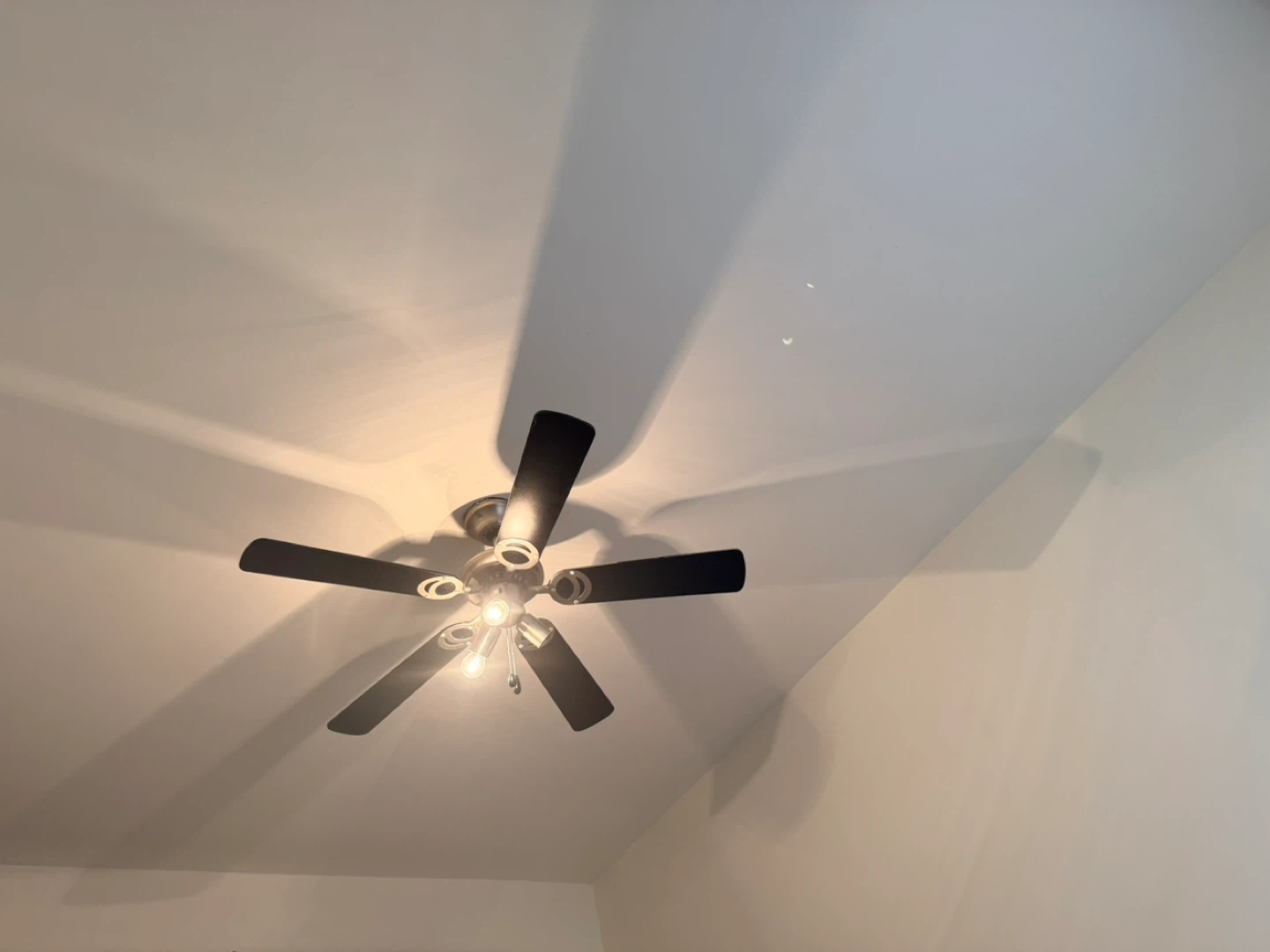 5-Blade Black Ceiling Fan with Light Fixture - photo 2
