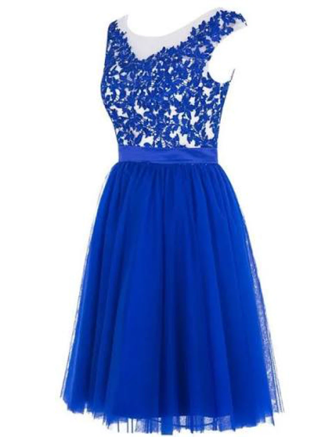 Cindy Blue Lace and Tulle Dress