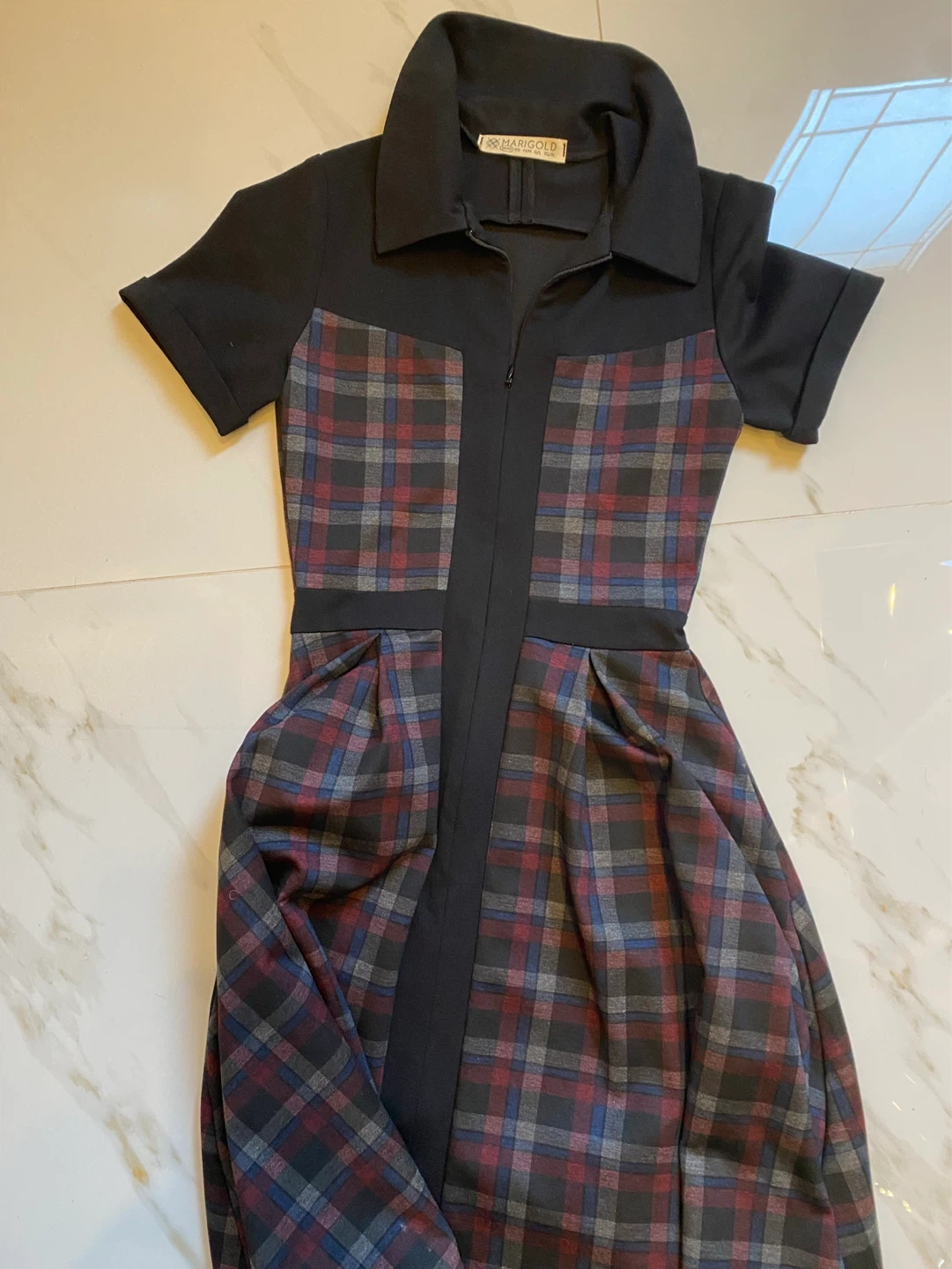 Marigold Plaid Shirt Dress - photo 4