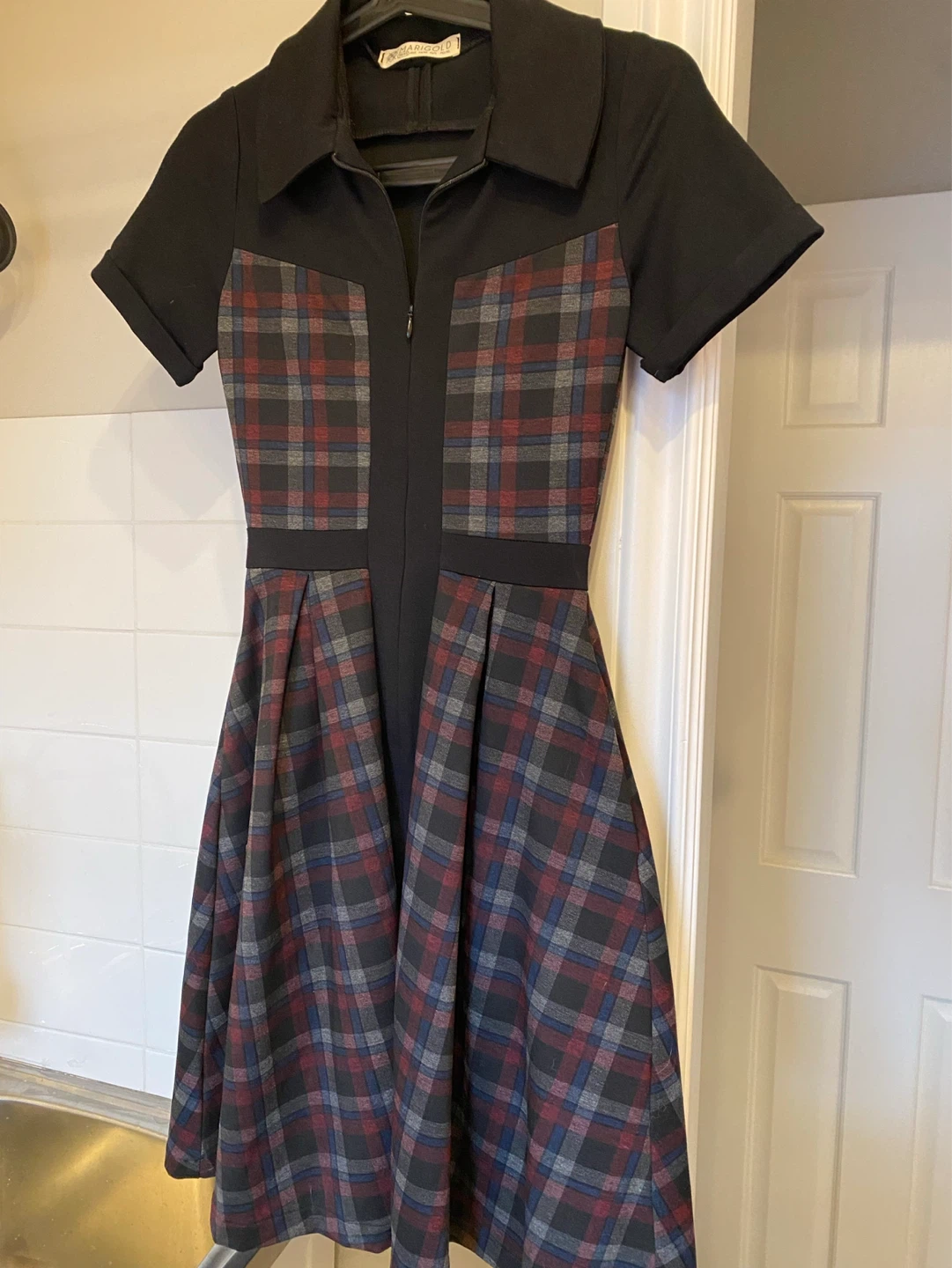 Marigold Plaid Shirt Dress - photo 3