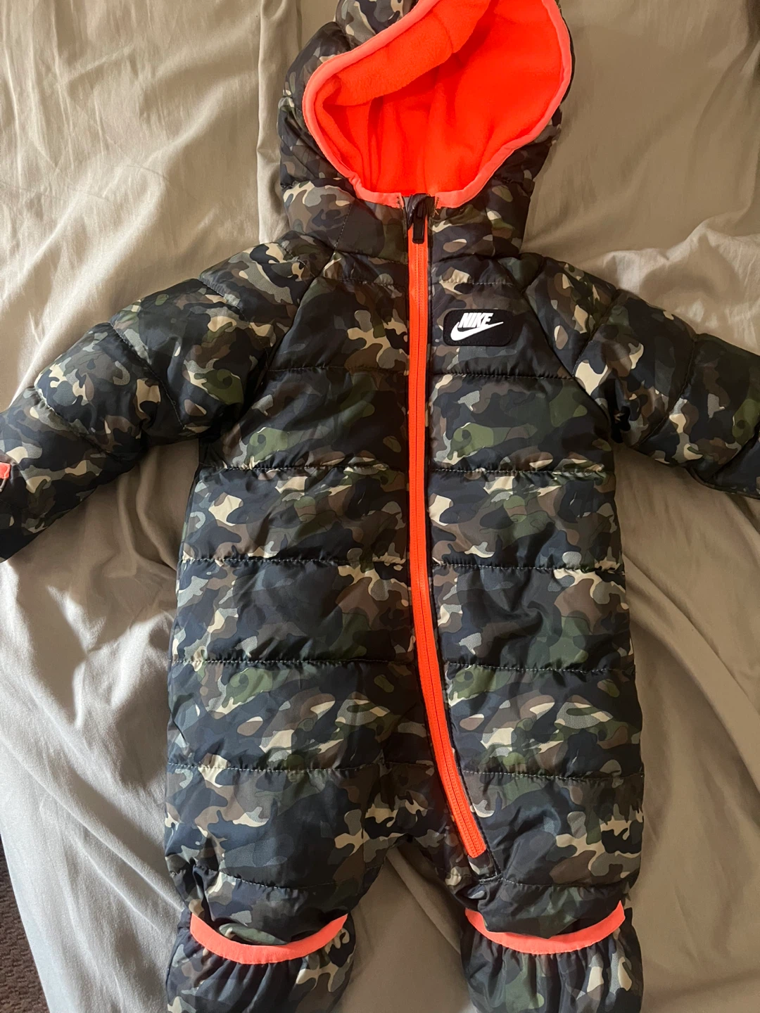 Nike Baby Snowsuit Camo Orange Lined 3M 56-62CM