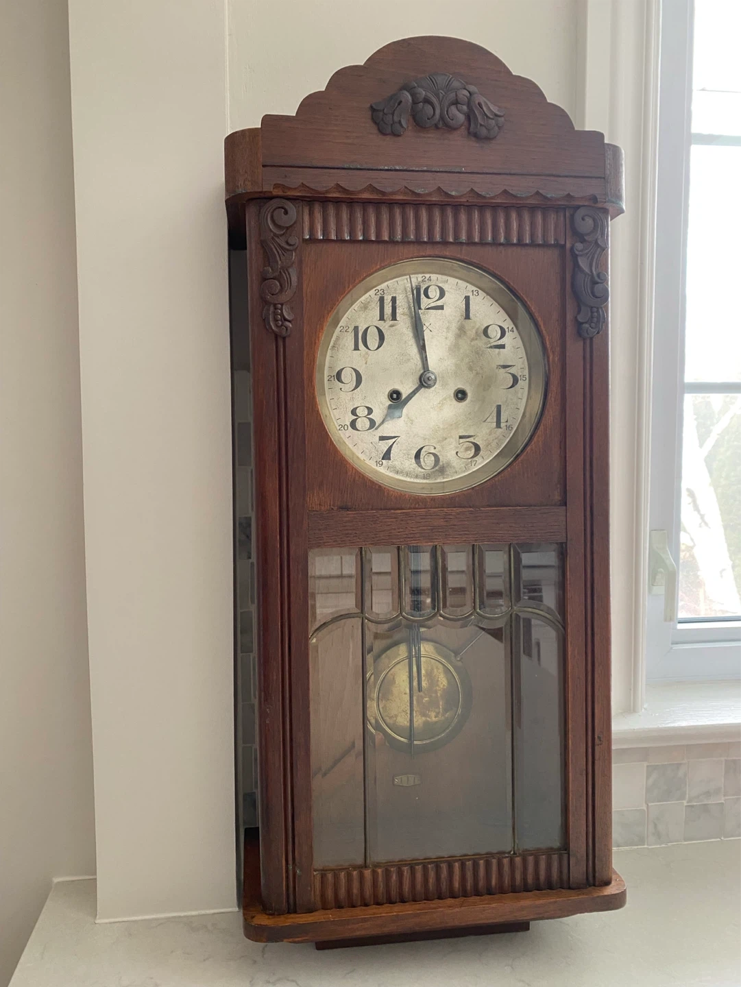 Antique Wooden Wall Clock