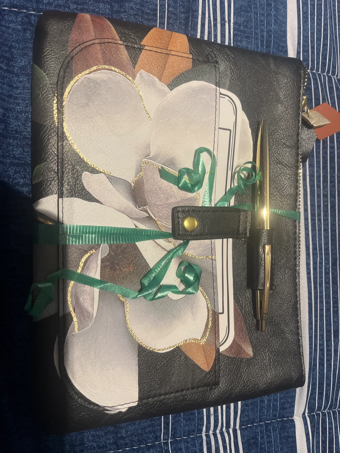 New Floral Print Zippered pouch with Pen