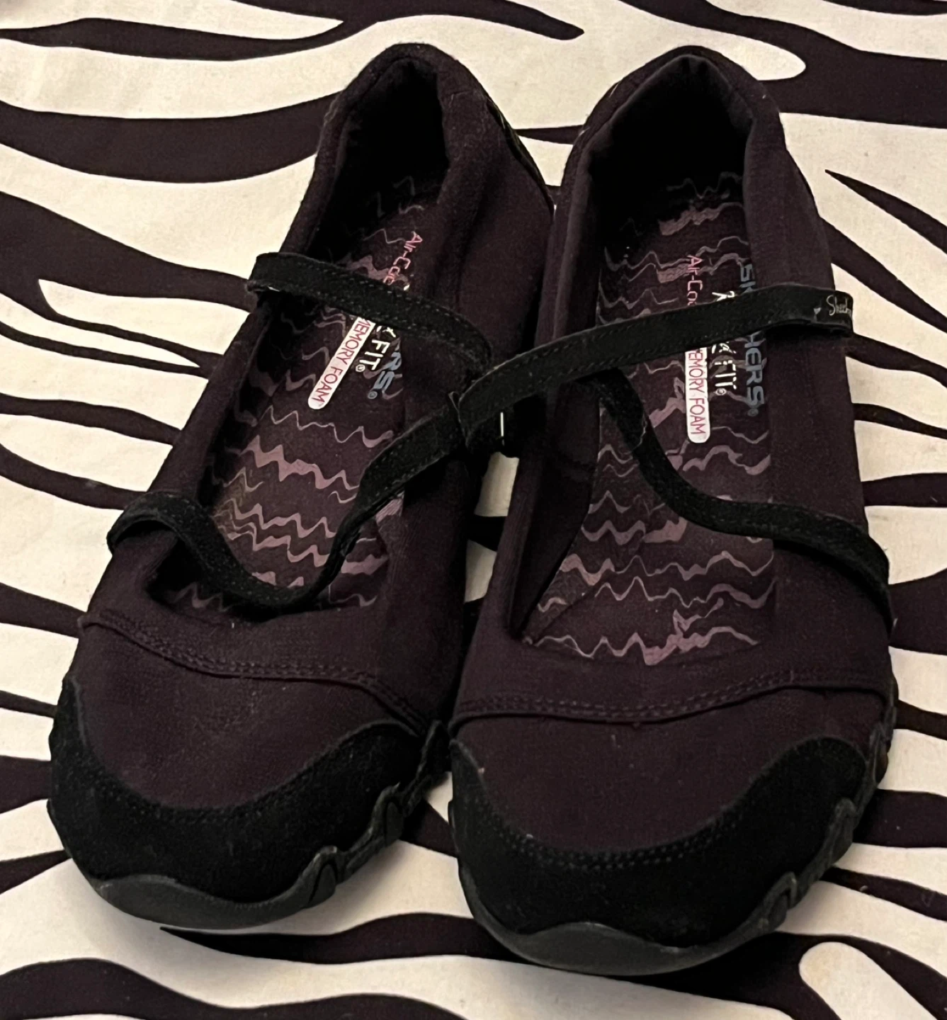 🖤 Skechers Women's Bikers-Get-Up Mary Jane flats 🖤