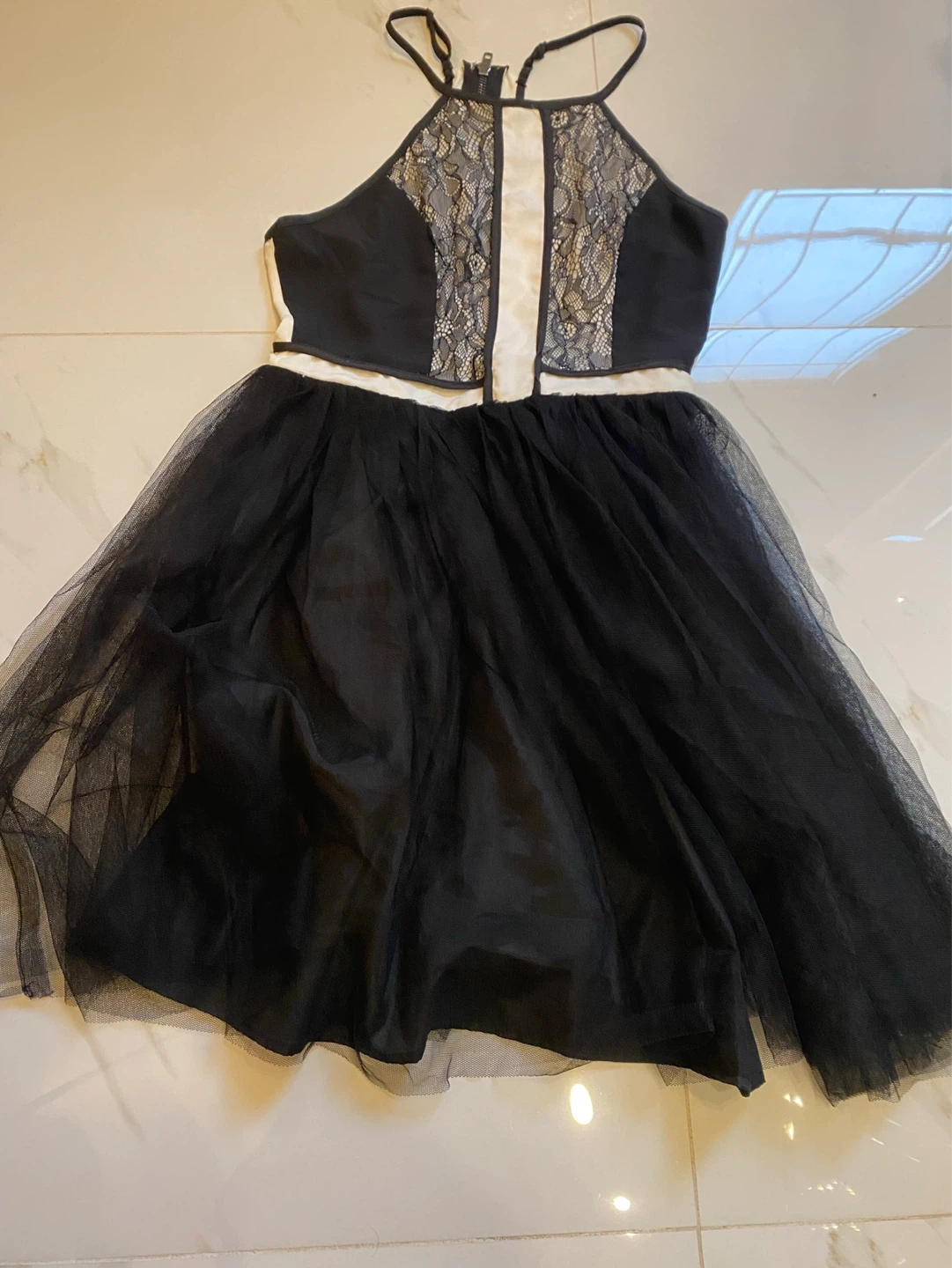 Black Tulle Dress with Lace Bodice - photo 5