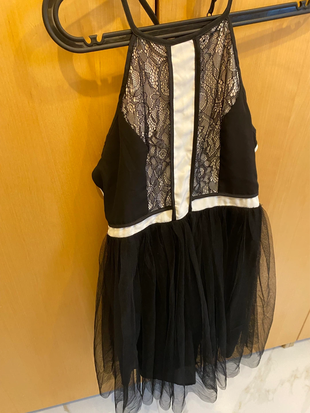 Black Tulle Dress with Lace Bodice - photo 3