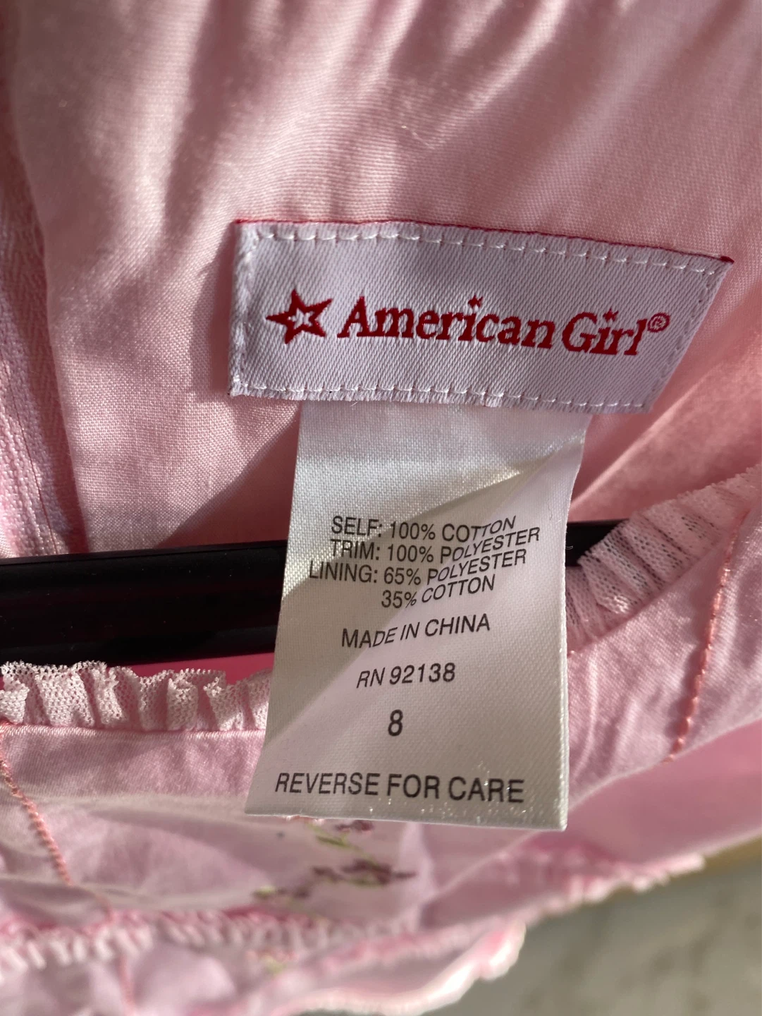 American Girl Pink Dress Size 8 - photo 3