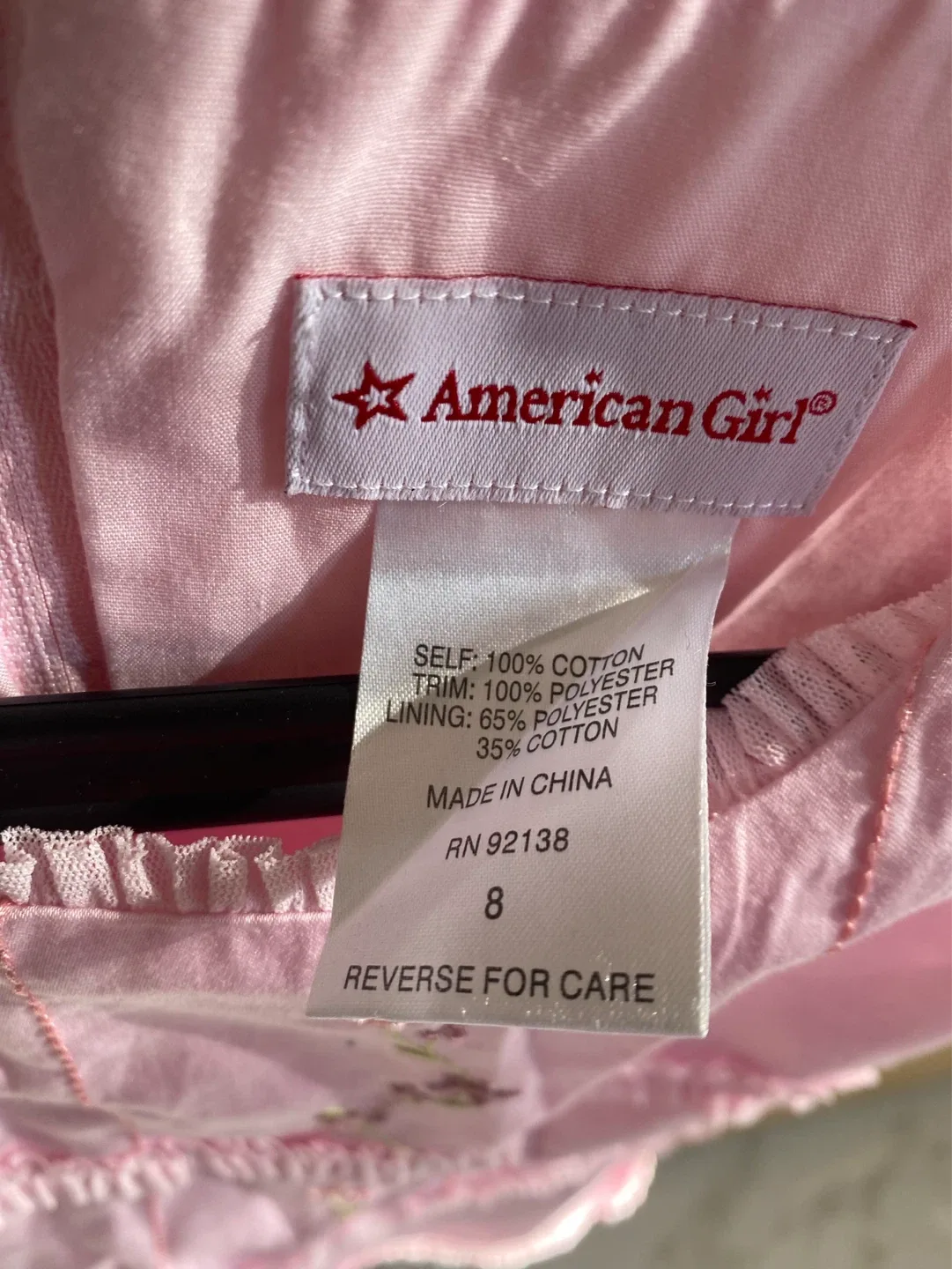 American Girl Pink Dress Size 8 - photo 3