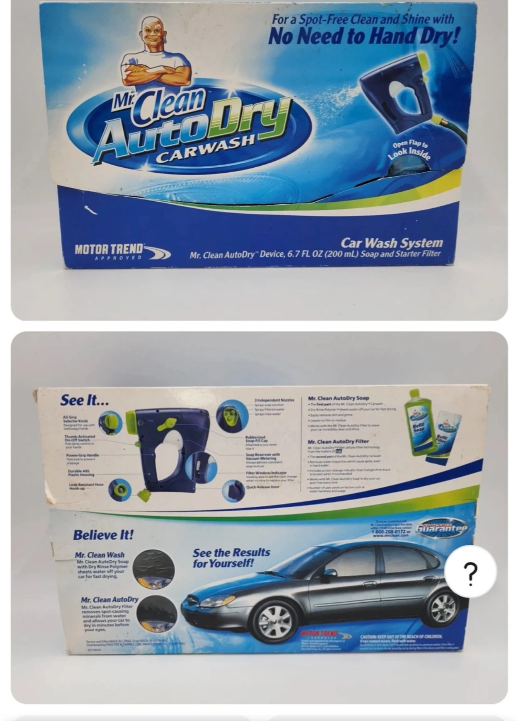 New Mr. Clean Auto Dry Car Wash System