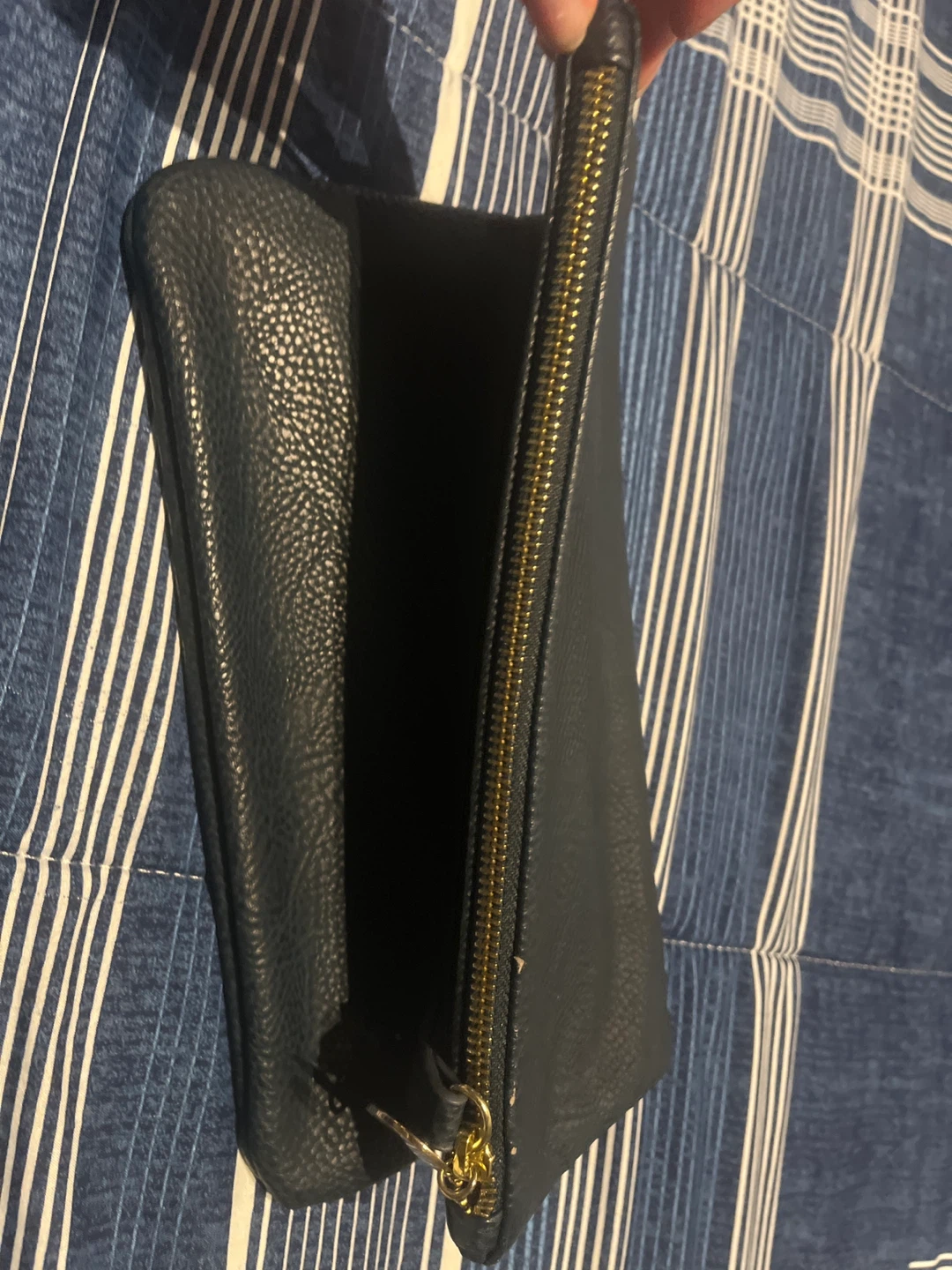 Dark blue  Faux Leather Clutch - photo 4