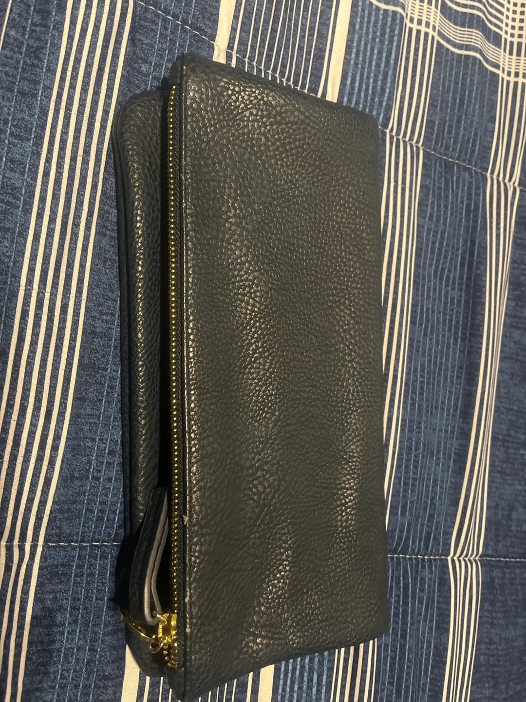 Dark blue  Faux Leather Clutch - photo 2