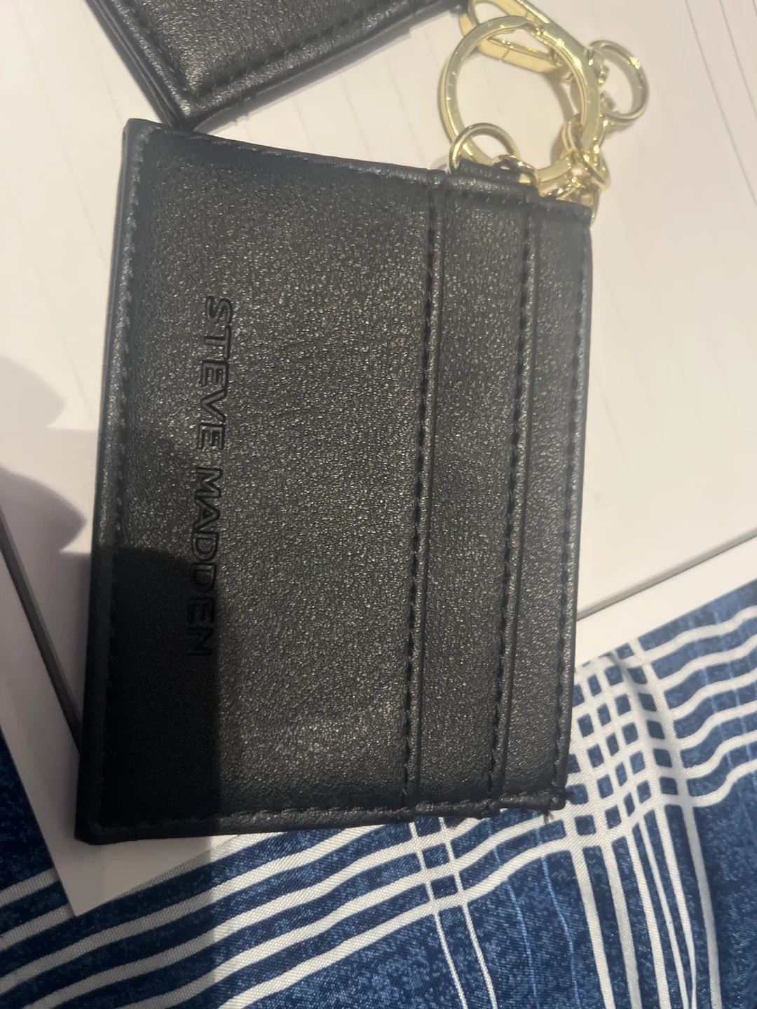 Steve Madden Black Card Holder with Keychain - photo 2
