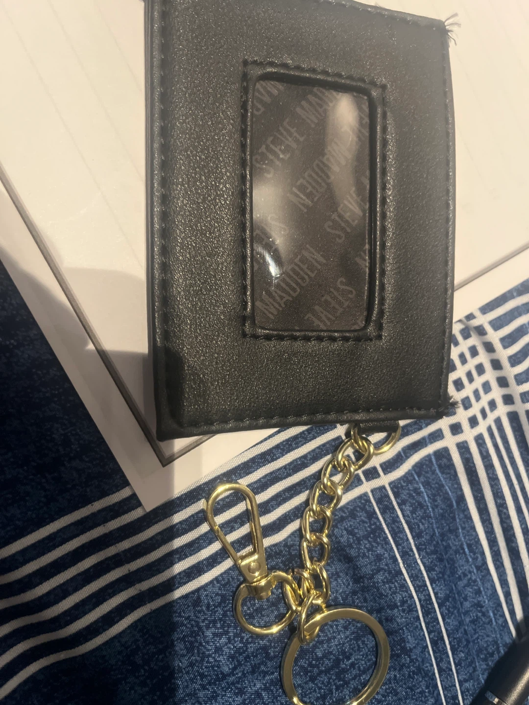 Steve Madden Black Card Holder with Keychain - photo 3