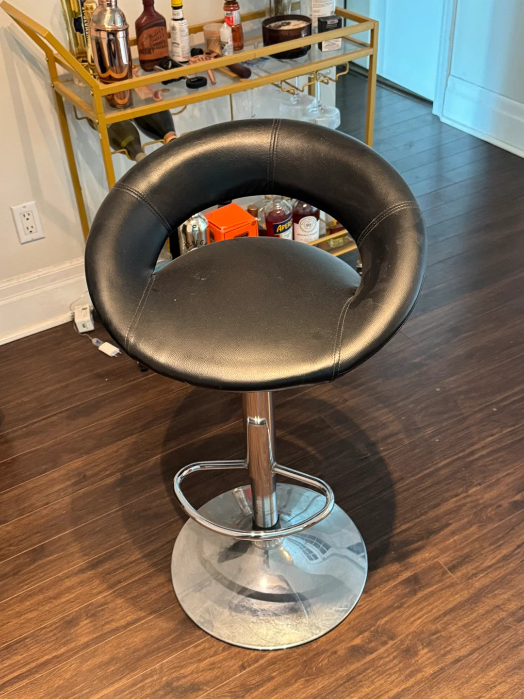 Black Swivel Bar Stool - photo 3