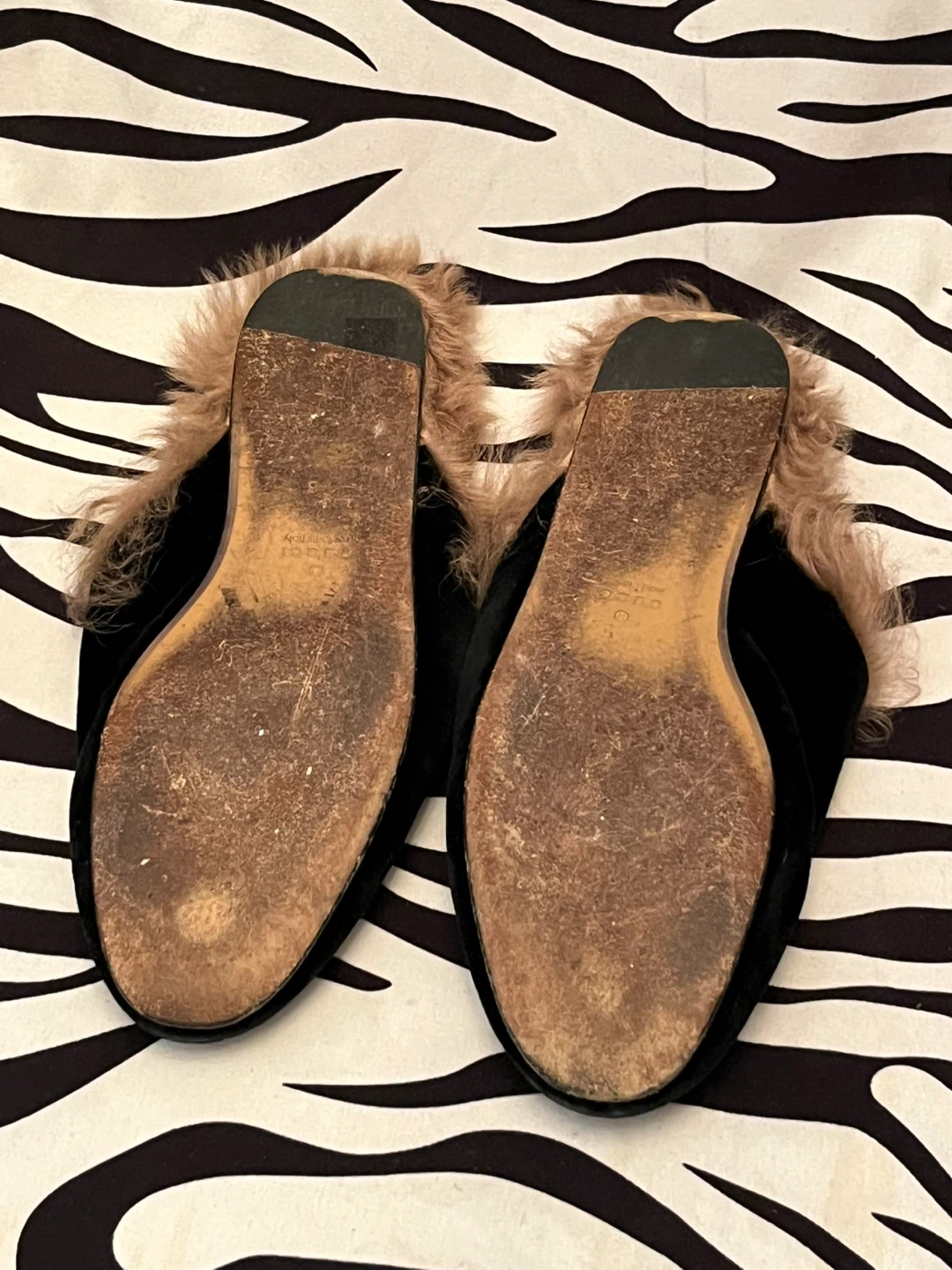 🖤 Gucci Princetown black velvet fur-lined mules 🖤 - photo 4