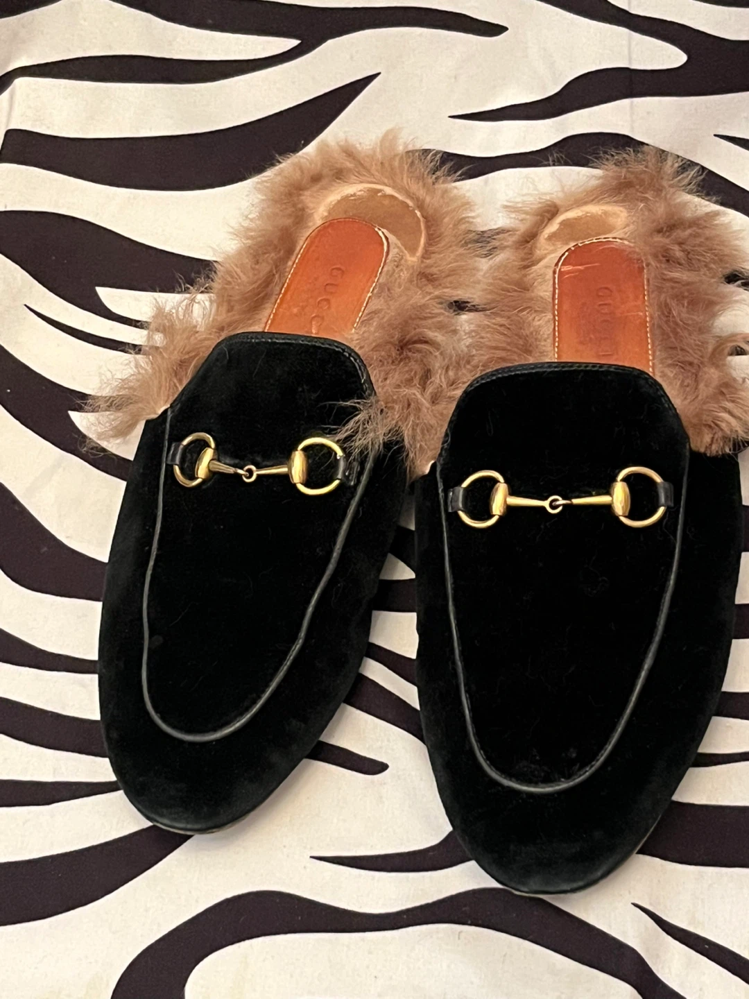🖤 Gucci Princetown black velvet fur-lined mules 🖤 - photo 2