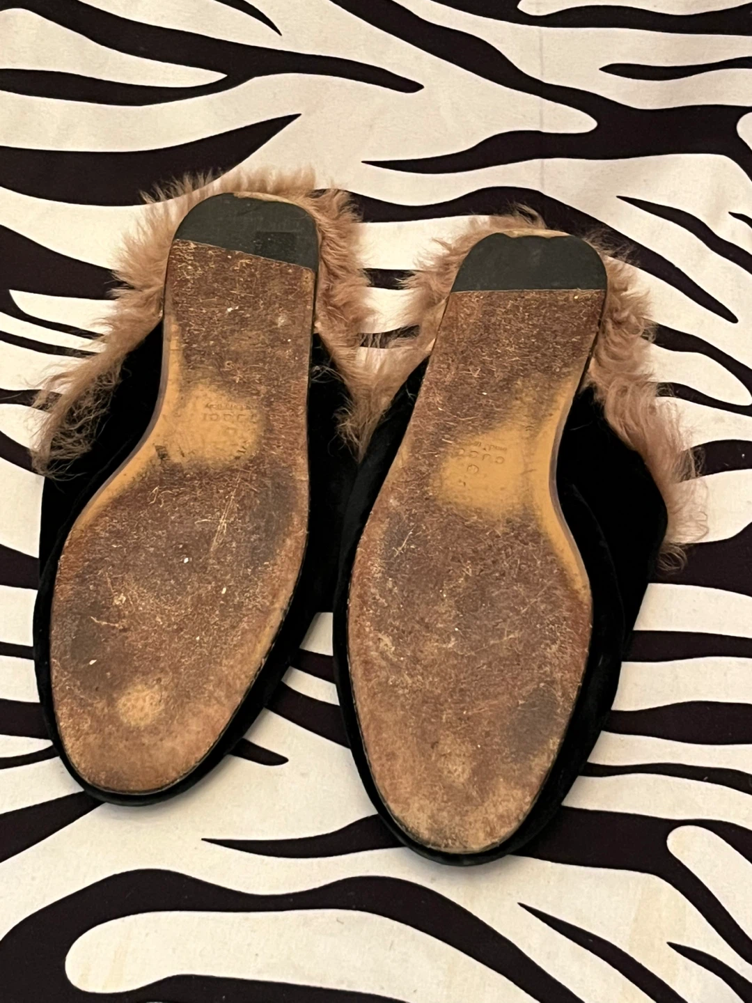 🖤 Gucci Princetown black velvet fur-lined mules 🖤 - photo 5
