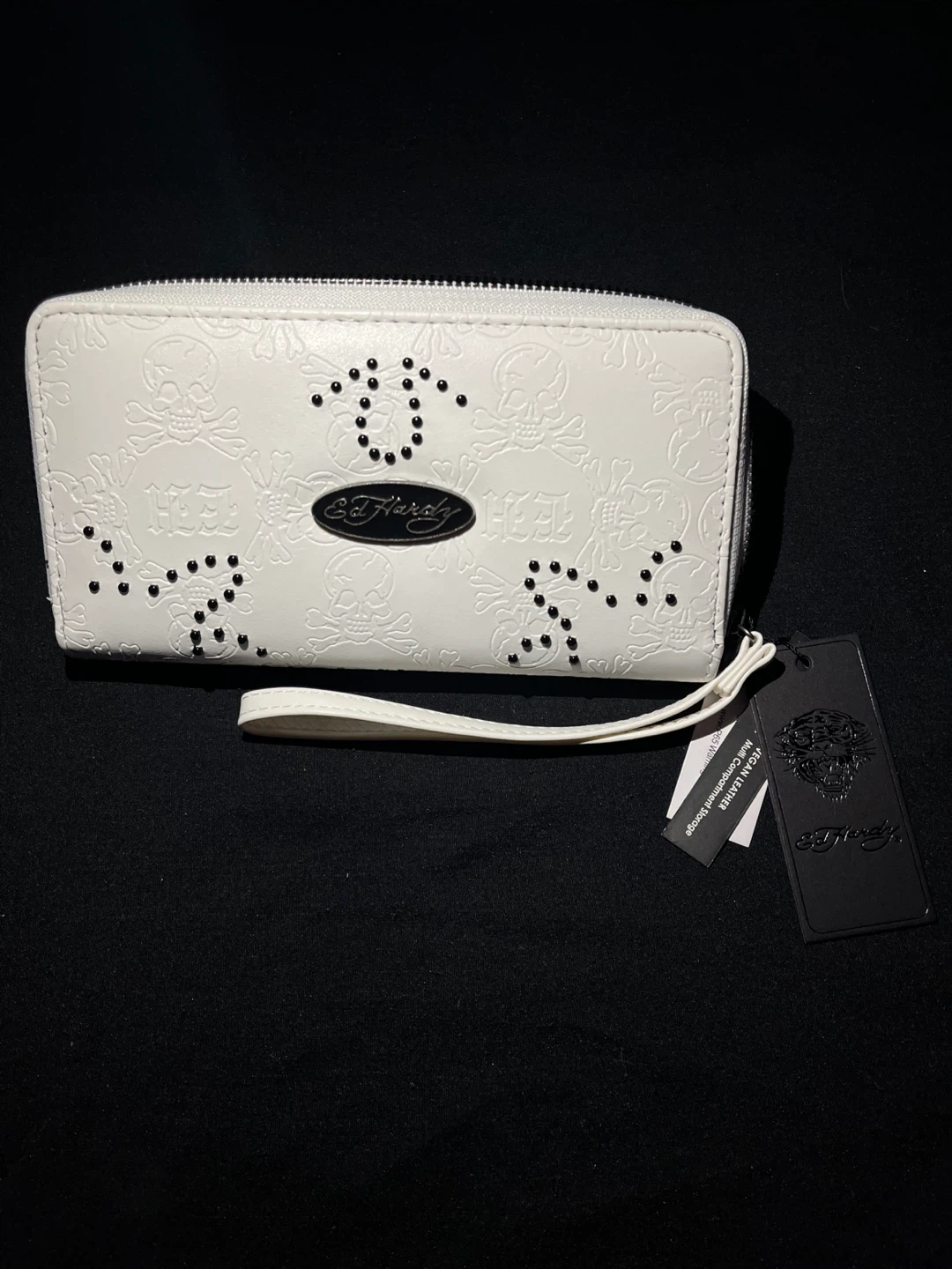 Ed Hardy White Skull & Crossbones Purse - photo 2