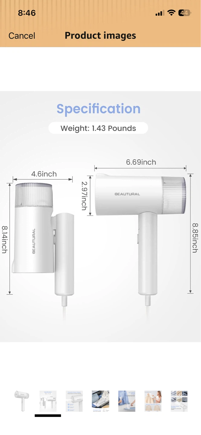 Steamer for Clothes, Foldable Handheld - photo 5