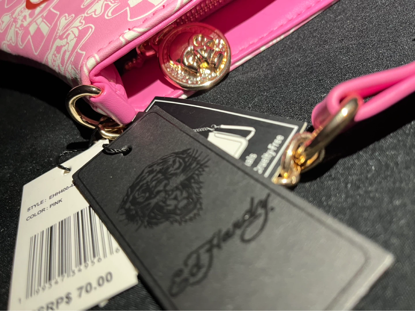 Ed Hardy Pink Tiger & Skulls Purse - photo 5