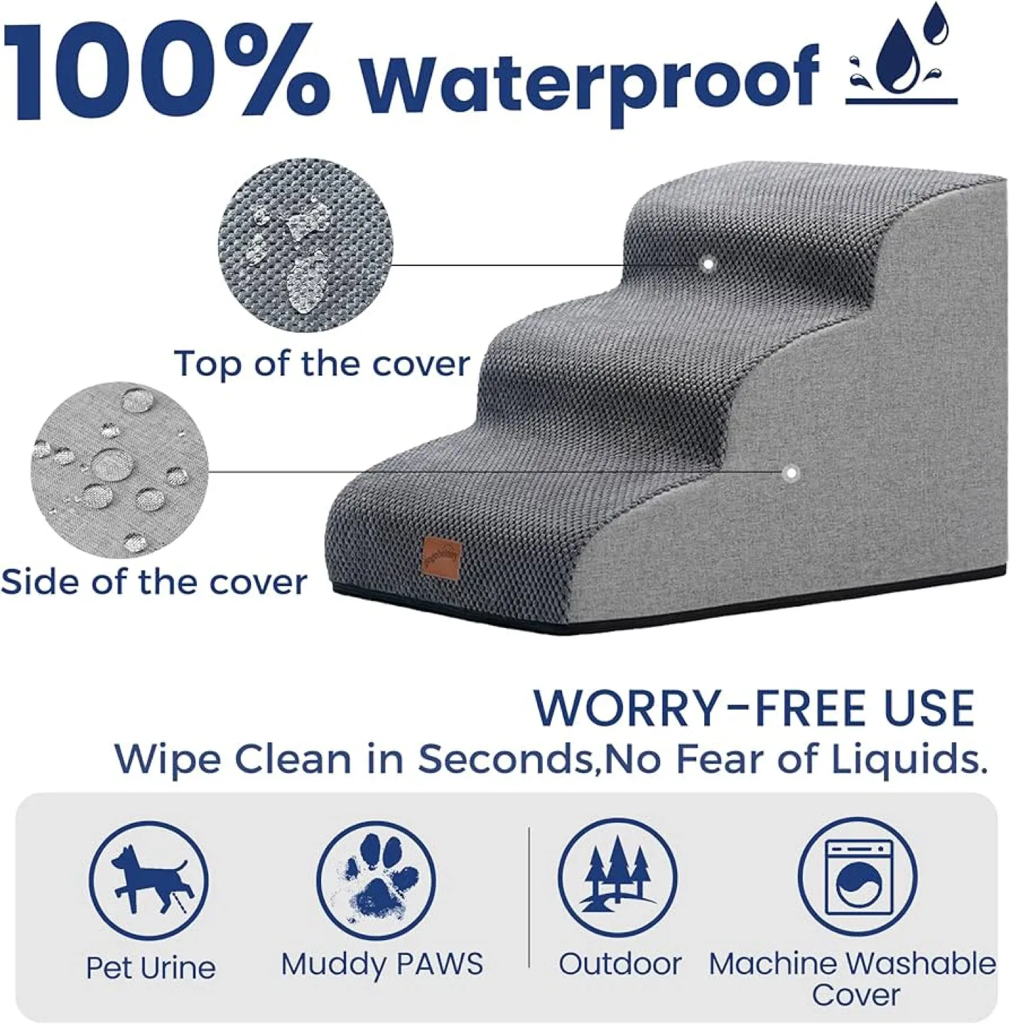 GoGoBunny Ramp Dog Stairs - 3-Step, Grey - BNIB - photo 3