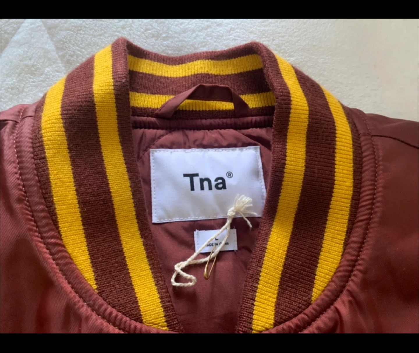 Tna Burgundy "97 Champs" Varsity Bomber Jacket Size L