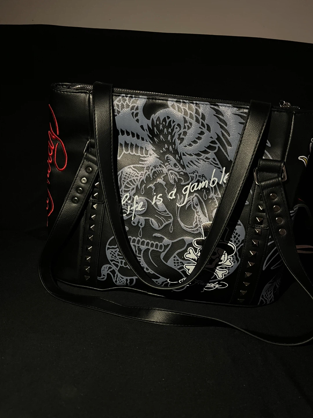 Ed Hardy "Life is a Gamble" Tote Bag - photo 3
