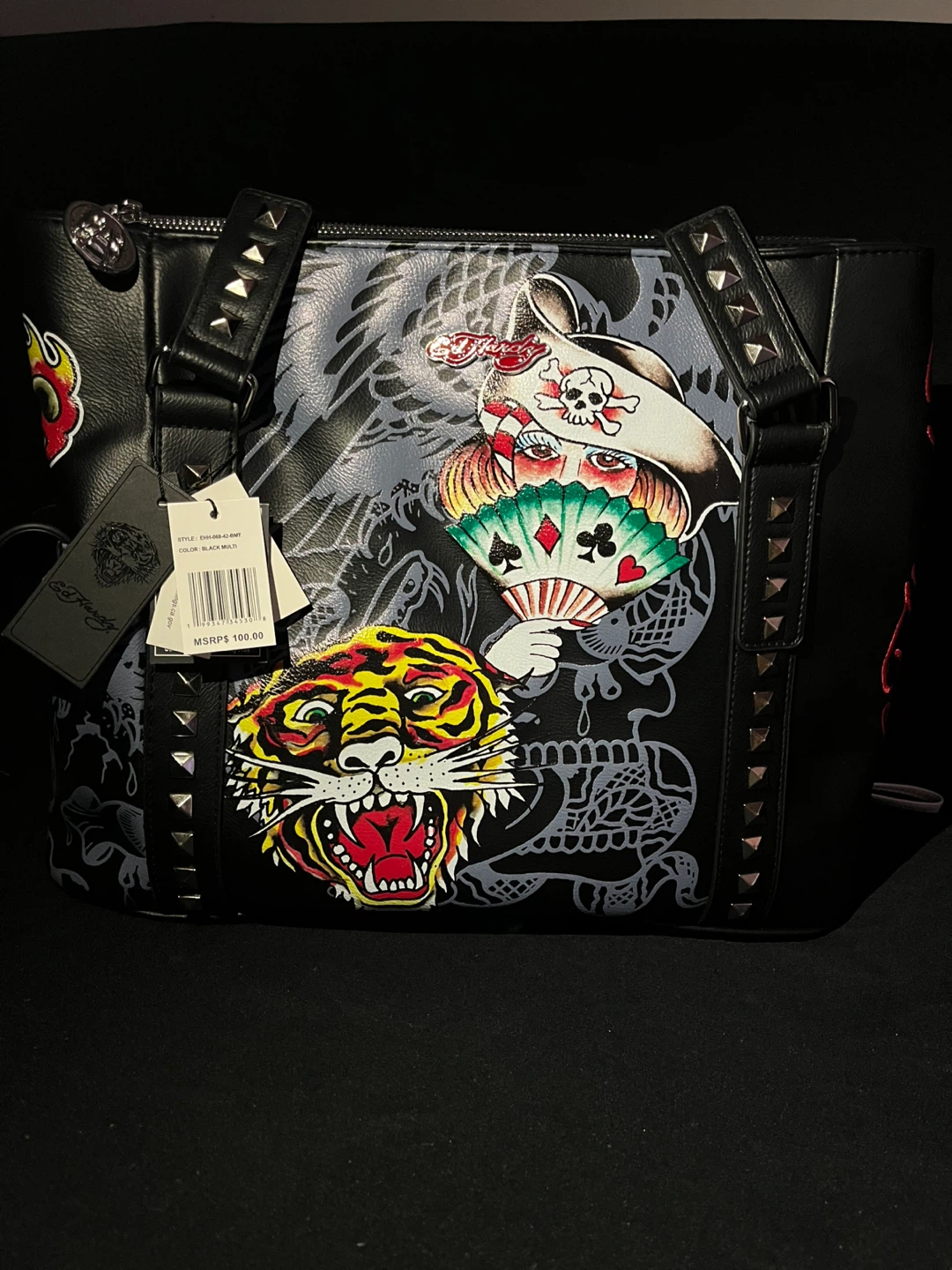 Ed Hardy "Life is a Gamble" Tote Bag