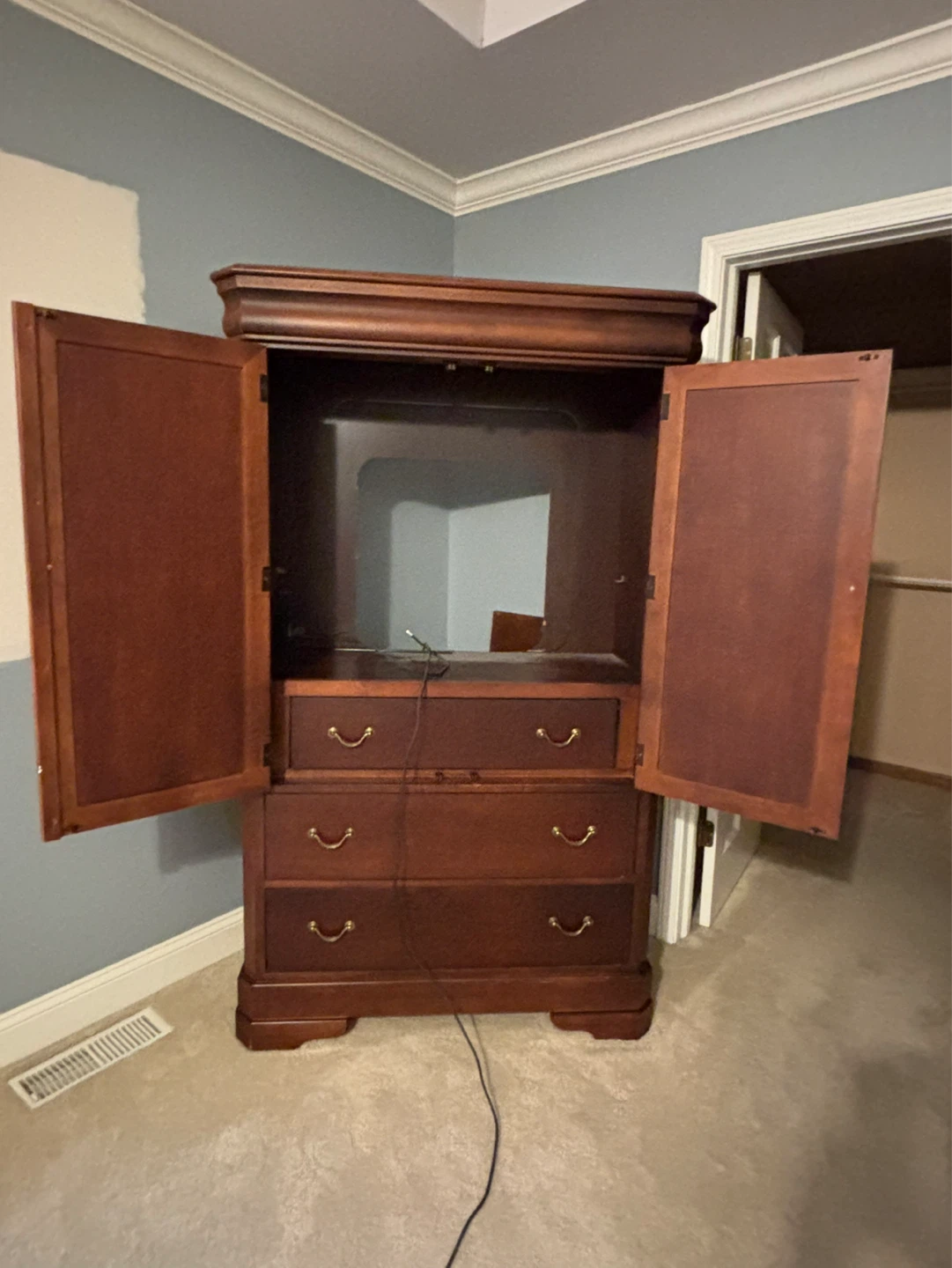 Wooden Armoire with Drawers - photo 2
