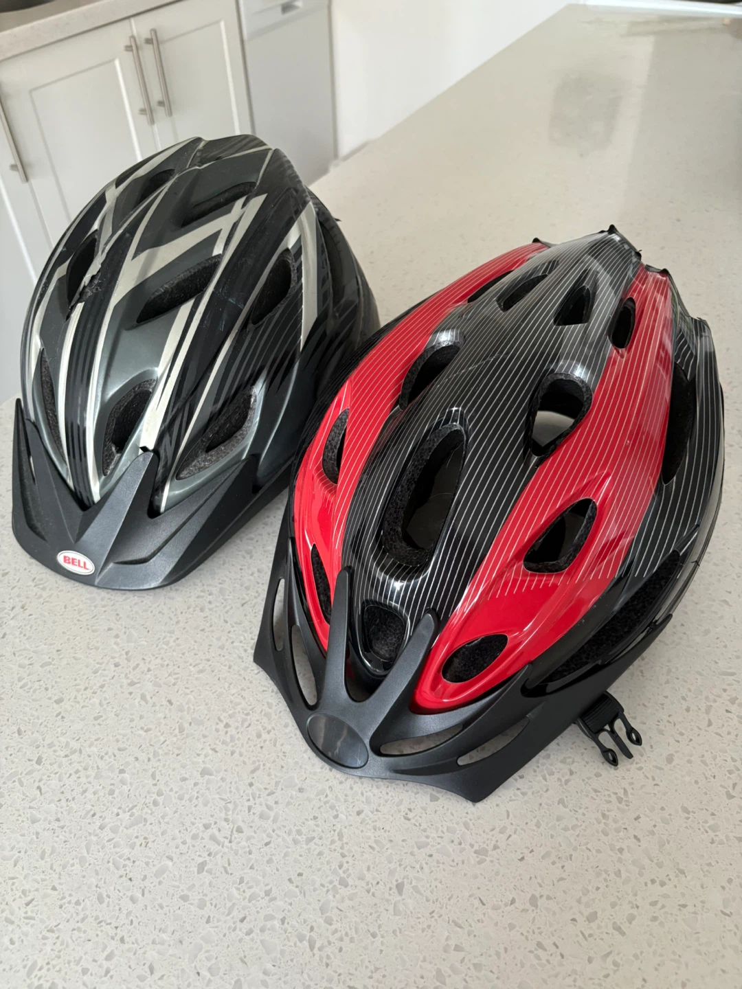 Bell Bicycle Helmets (2) - Black & Red