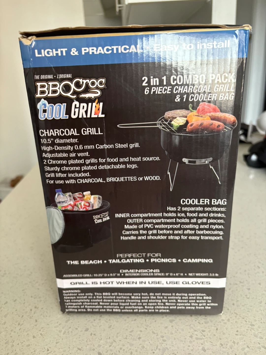 BBQCroc Cool Grill 2-in-1 Combo Pack with Cooler Bag - photo 2