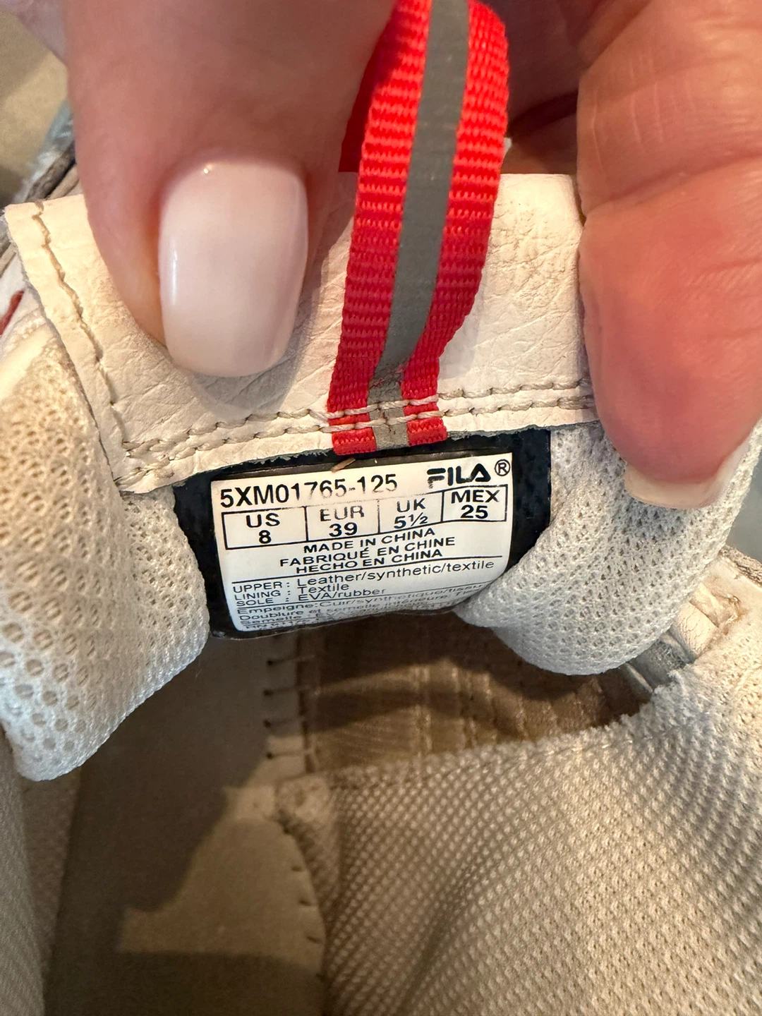 FILA White Lace-Up Sneakers - kids US 8 - photo 2