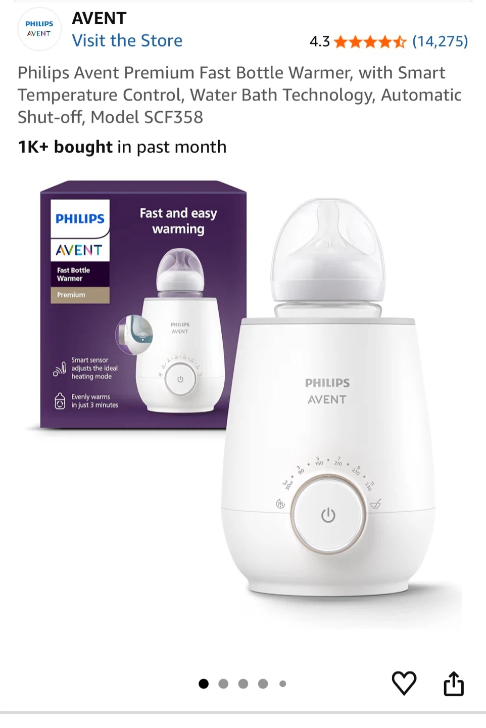 Philips Avent Fast Bottle Warmer