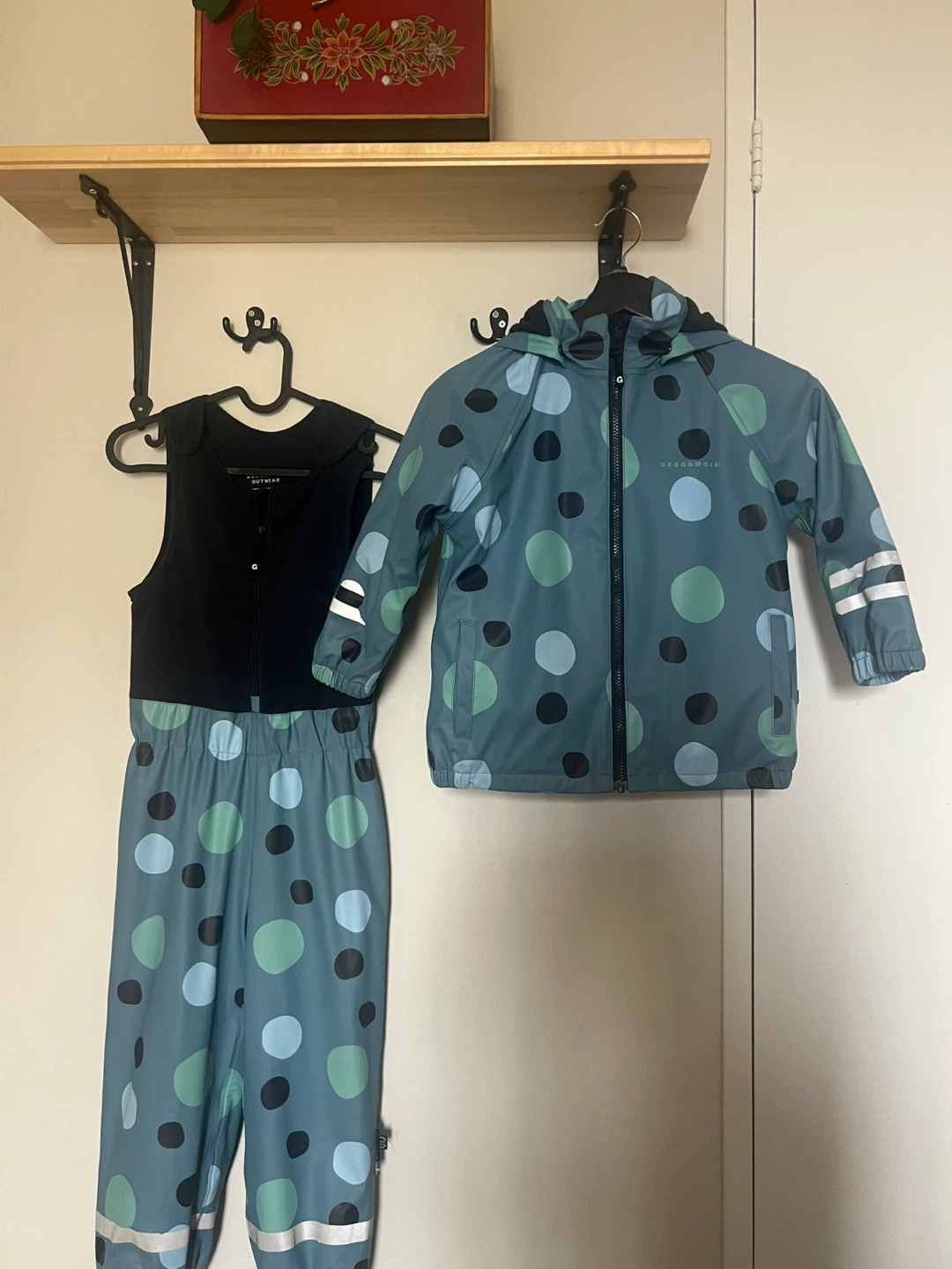 GEGGAMOJA fleece-lined Raincoat and pants Set