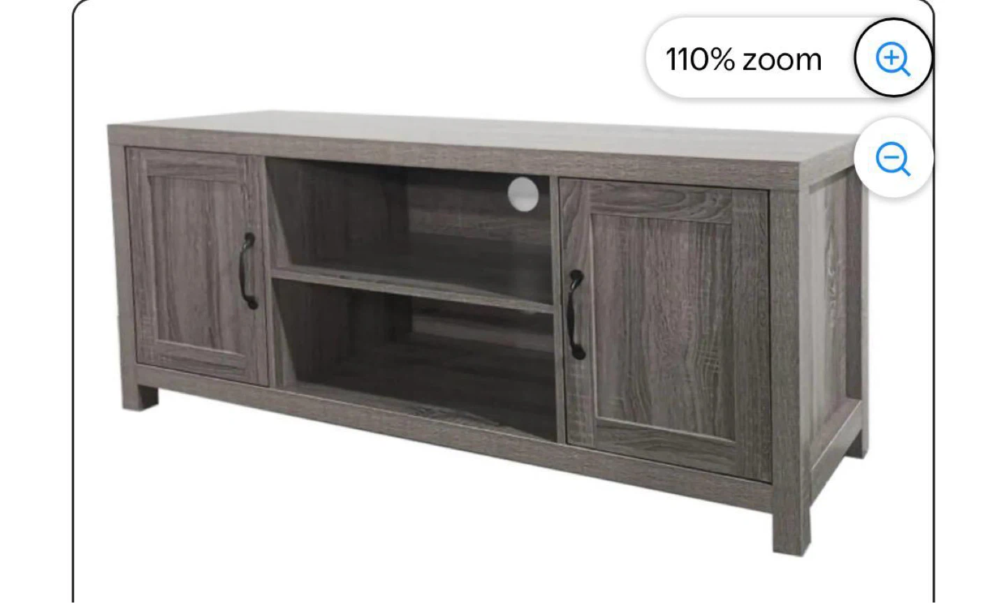 TV Stand with Storage - Grey Wood Finish - photo 3