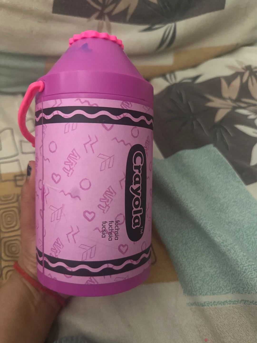 Crayola Pink Crayon Shaped Water Bottle