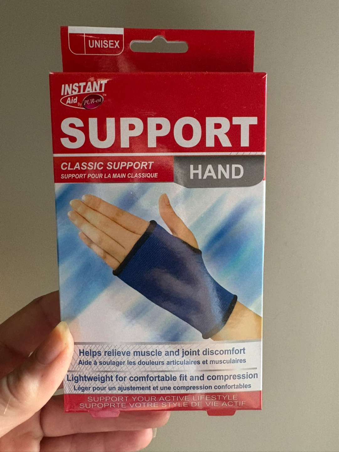 Instant Aid by Pur-i-co Classic Support Hand Brace - Blue