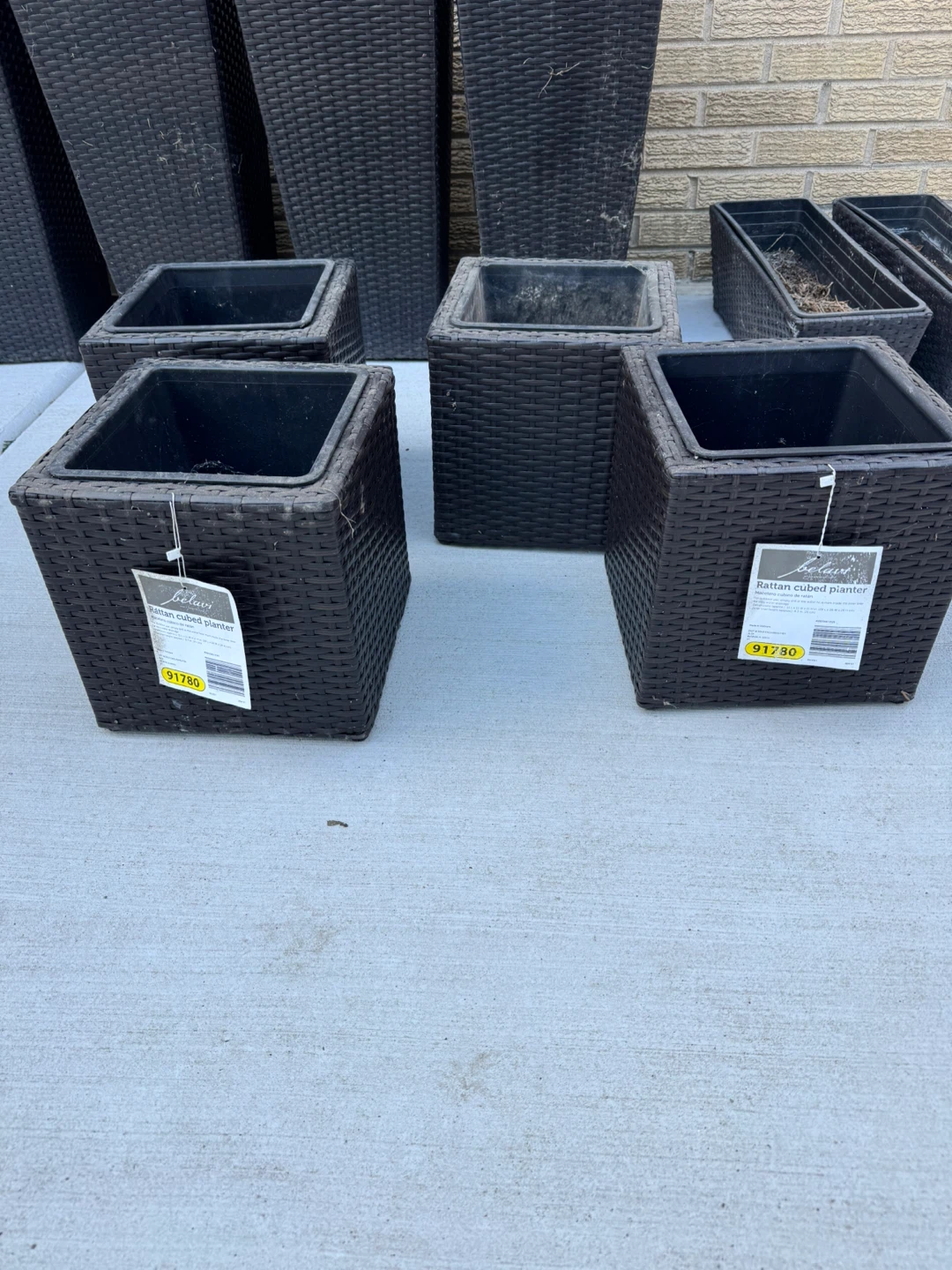 Belavi Rattan Wicket Cubed Planters (10) - photo 3