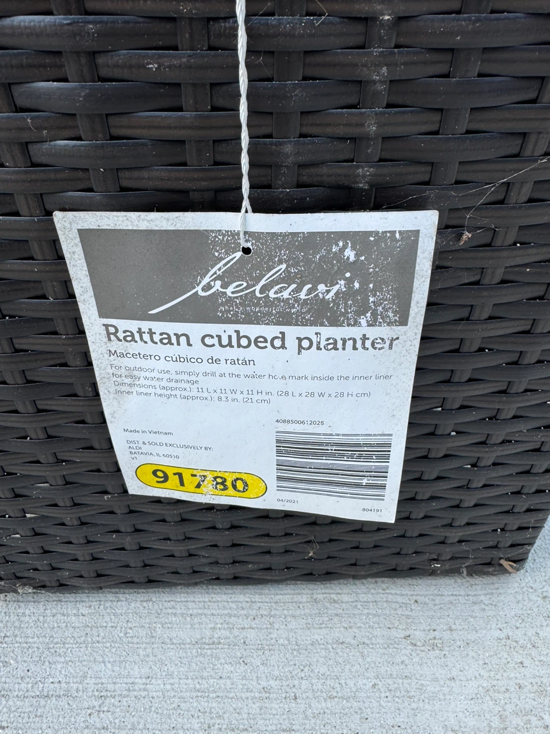 Belavi Rattan Wicket Cubed Planters (10) - photo 5