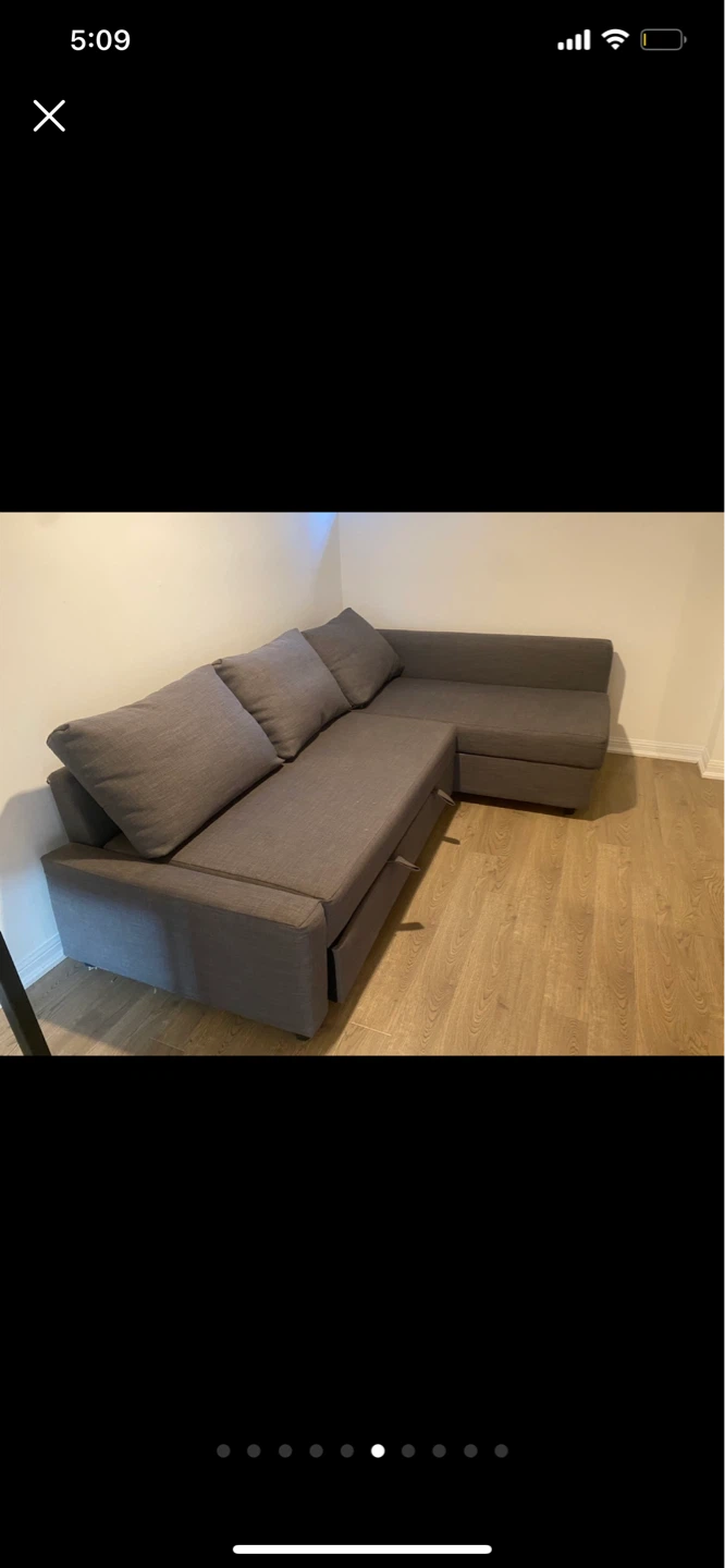 (Free Delivery) IKEA Friheten Sectional Sofa Bed Couch - photo 5