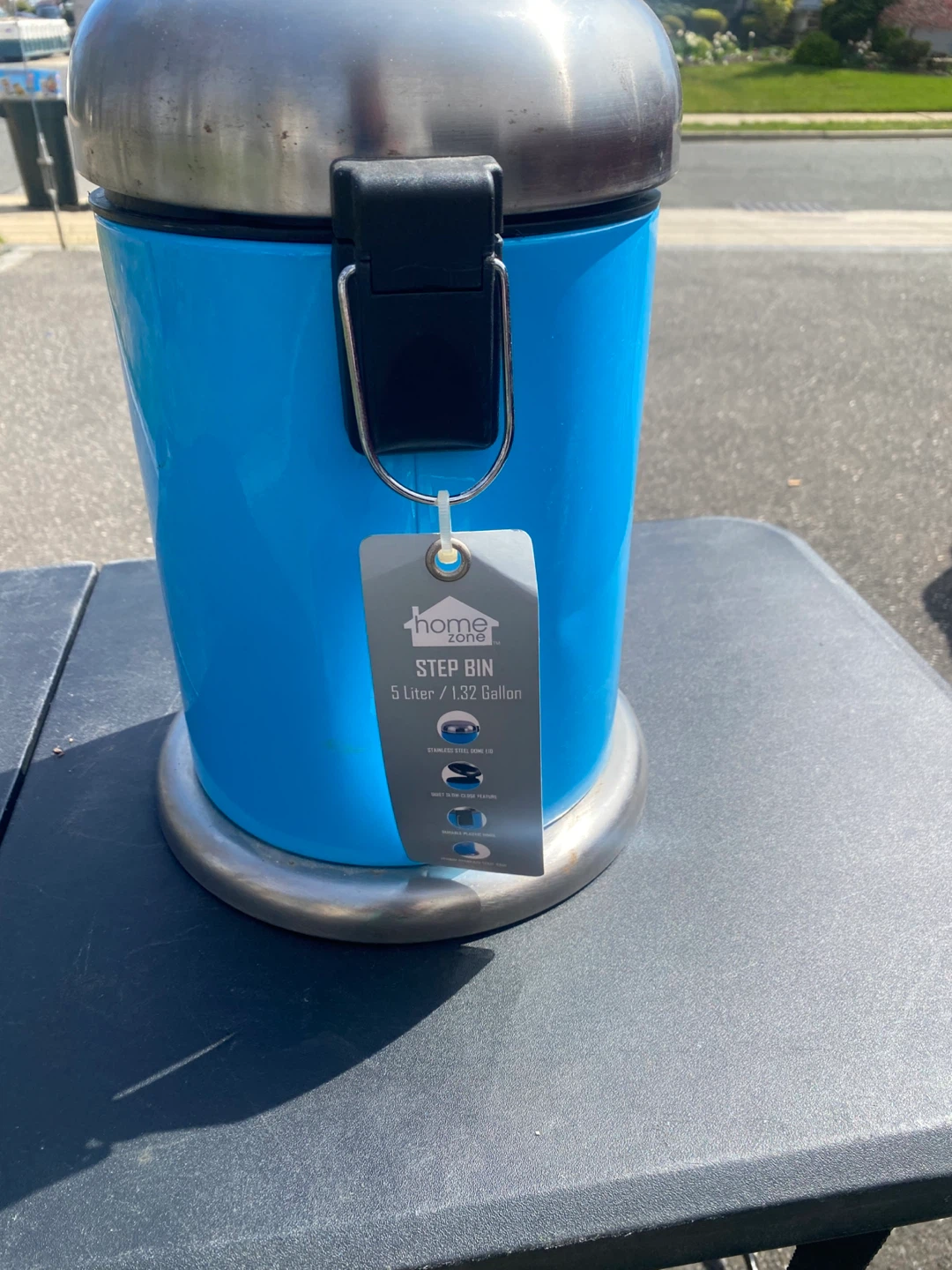 Home Zone Step Bin - Blue 5 Liter