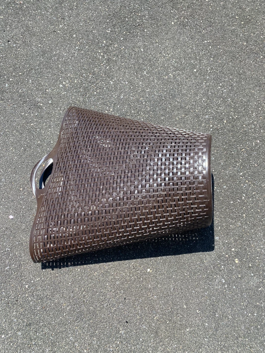 Brown Woven Plastic Basket - photo 2